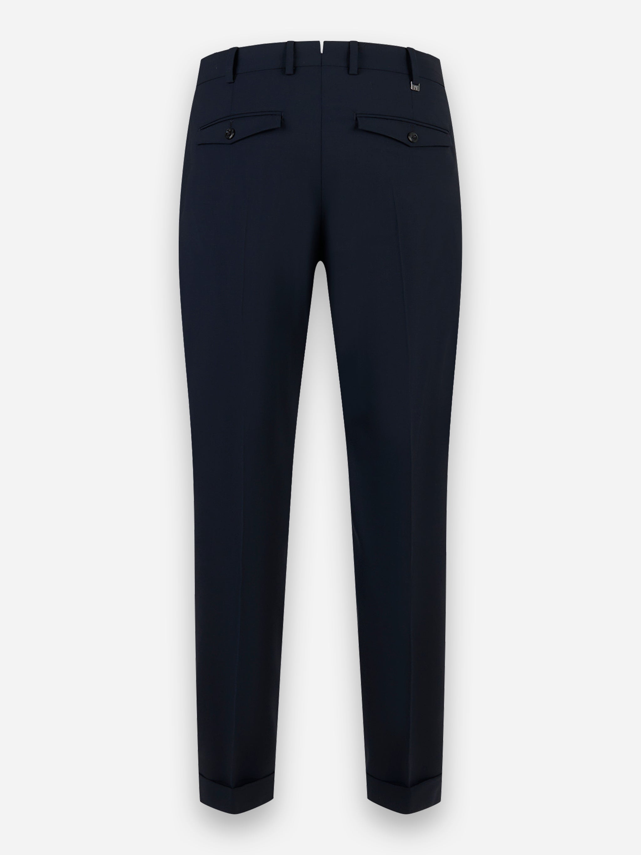 Pantalone Rebel con una pince in lana stretch Blu