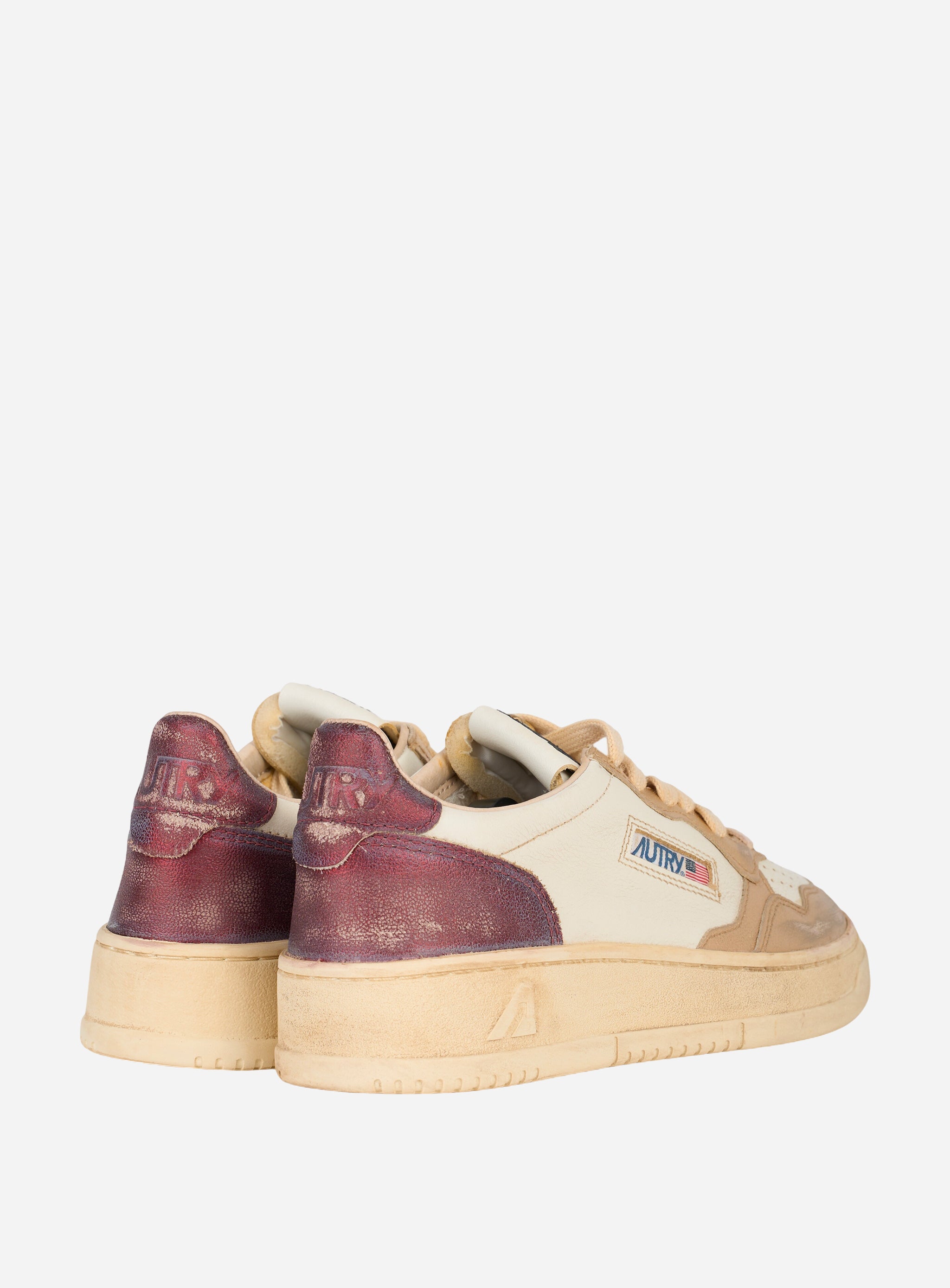 SNEAKERS MEDALIST LOW SUPER VINTAGE IN PELLE SPAZZOLATA COLORE Platino