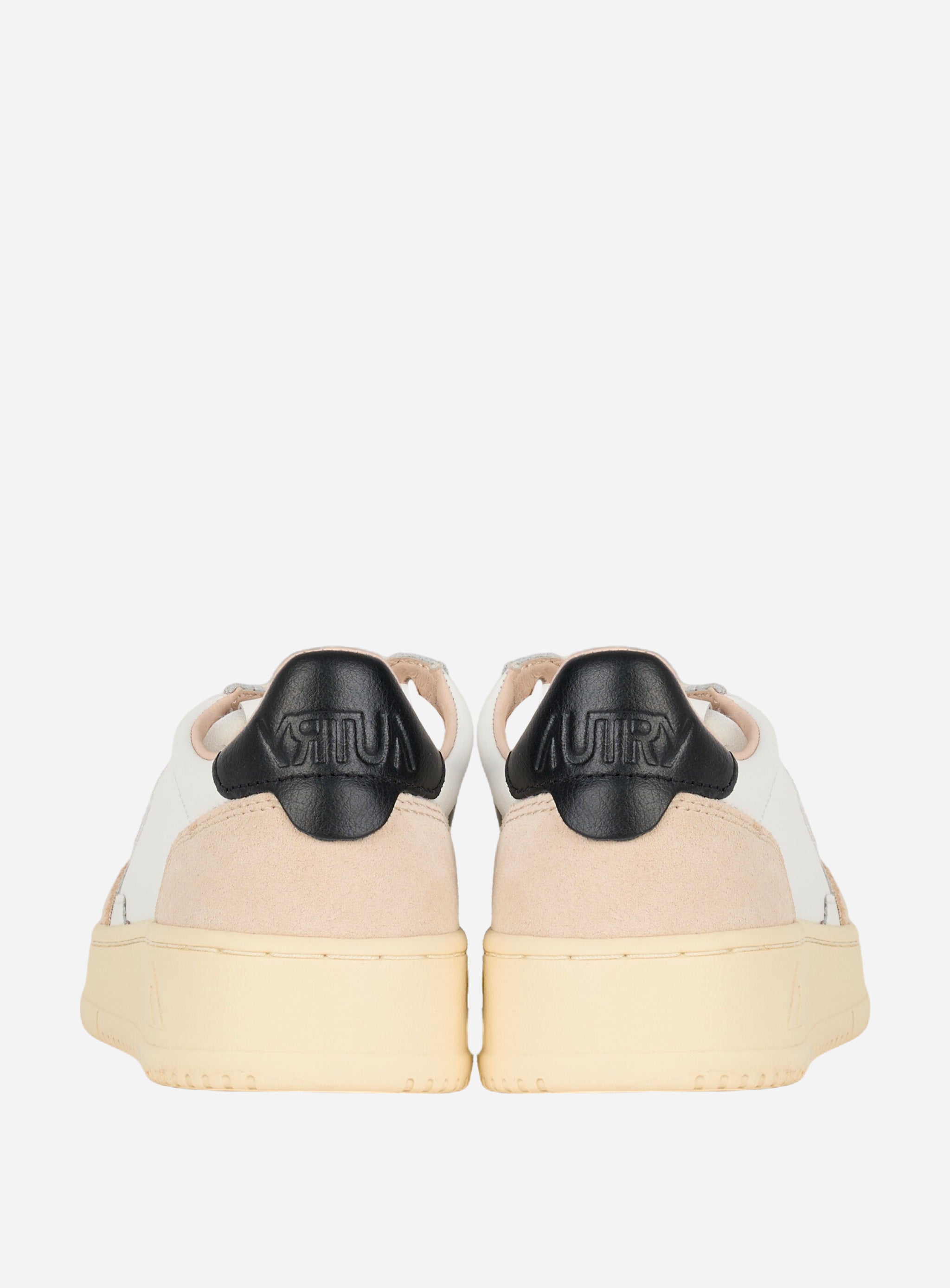 SNEAKERS MEDALIST LOW IN PELLE con inserti in suede Bianco