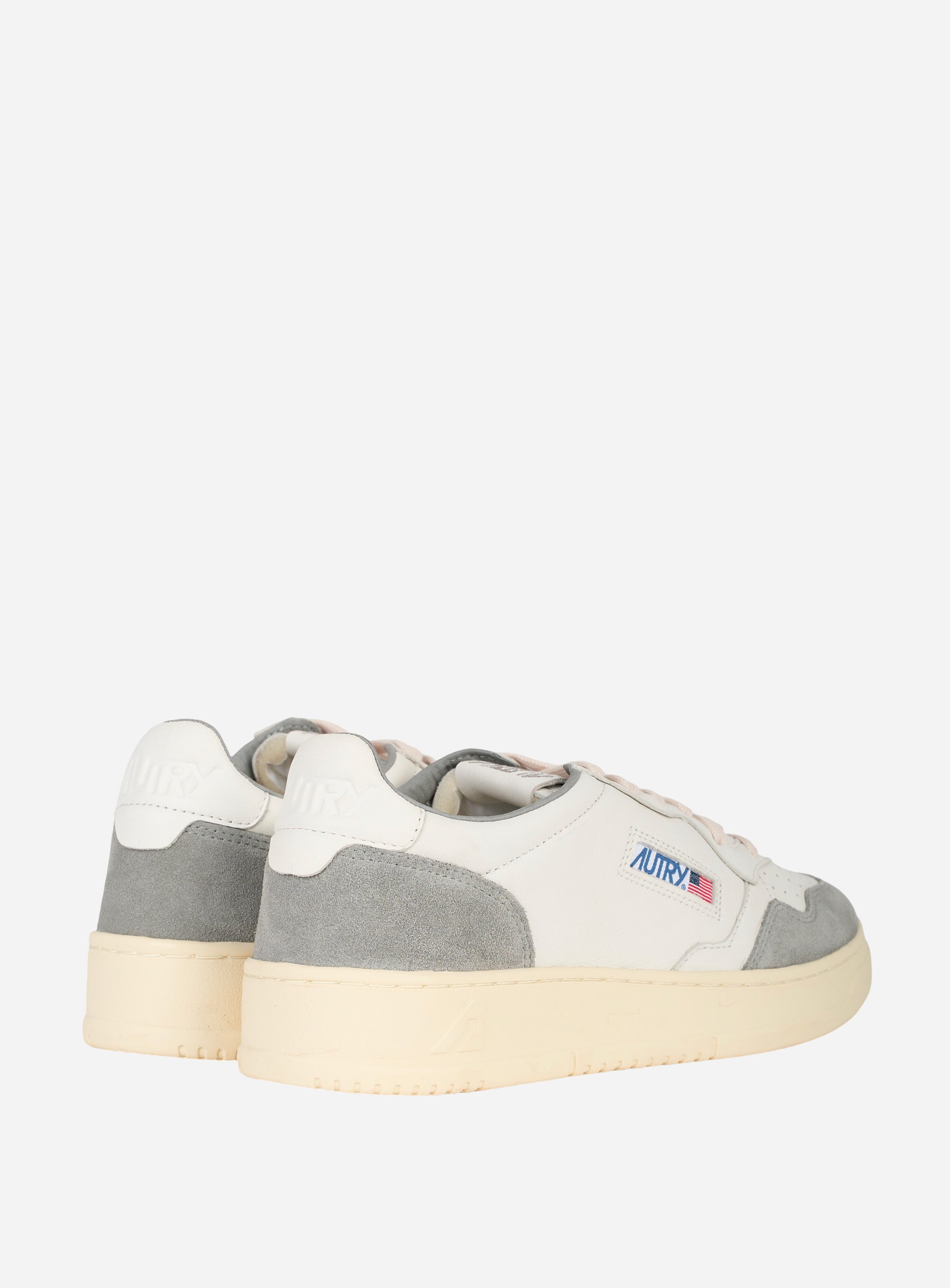 SNEAKERS MEDALIST LOW IN PELLE BIANCA E SUEDE Grigio