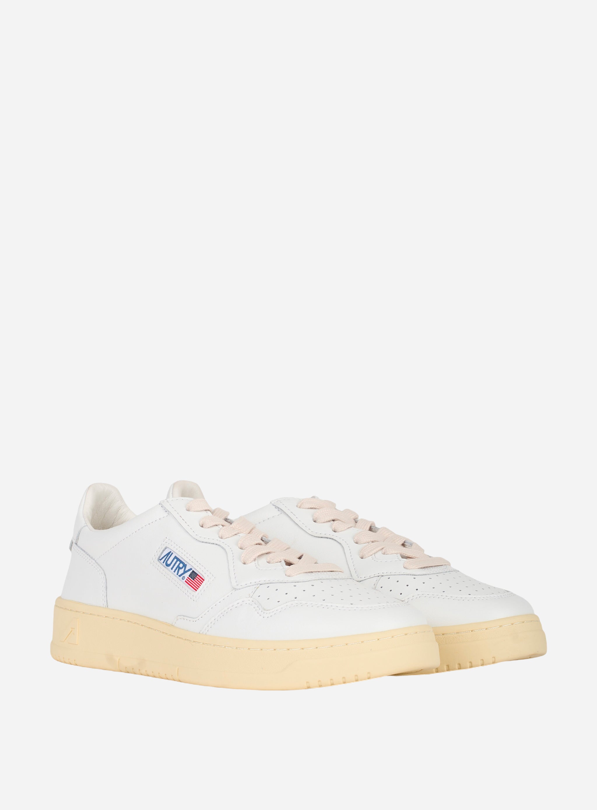 SNEAKERS MEDALIST LOW IN PELLE COLORE Bianco