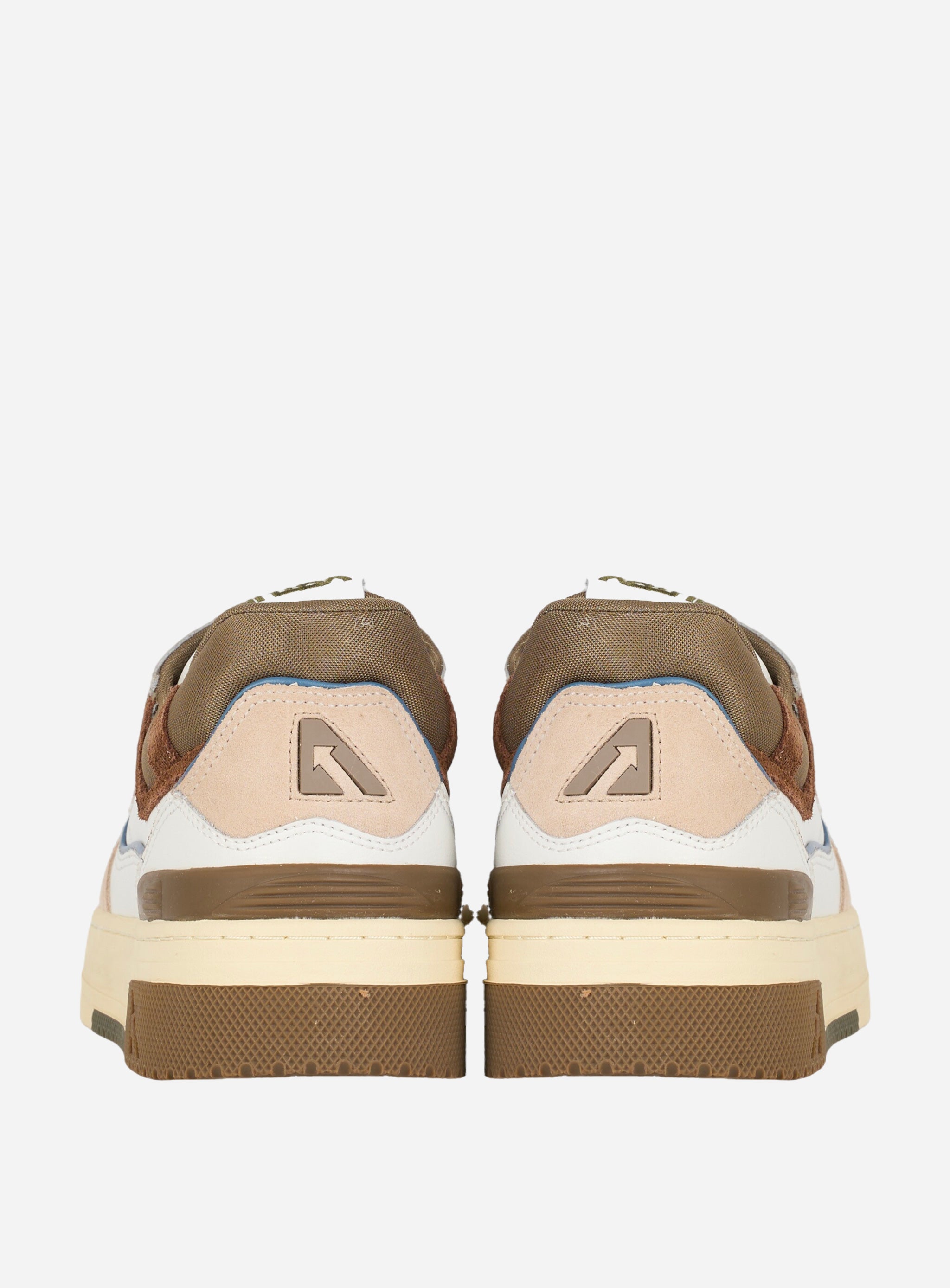 SNEAKERS CLC LOW IN PELLE E SUEDE COLORE Bianco