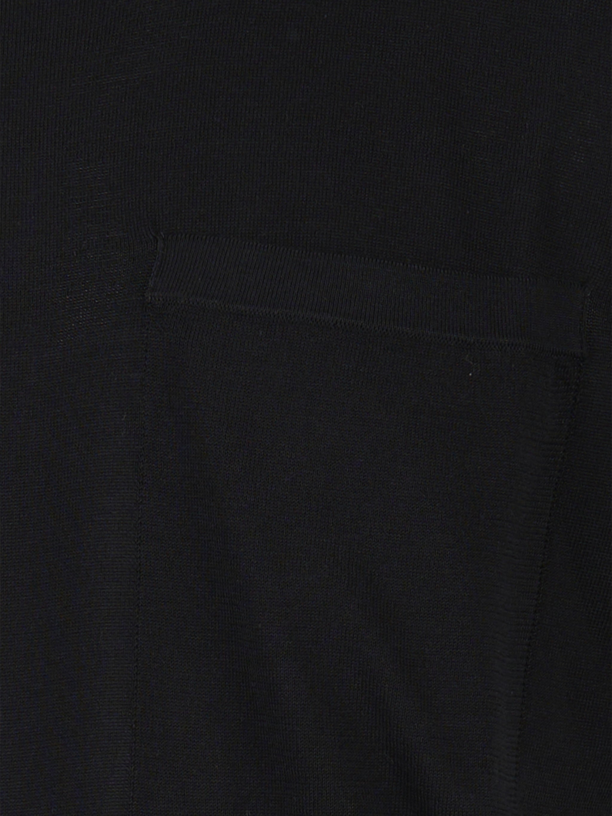 Maglia girocollo patch tinta unita finezza 16 Nero