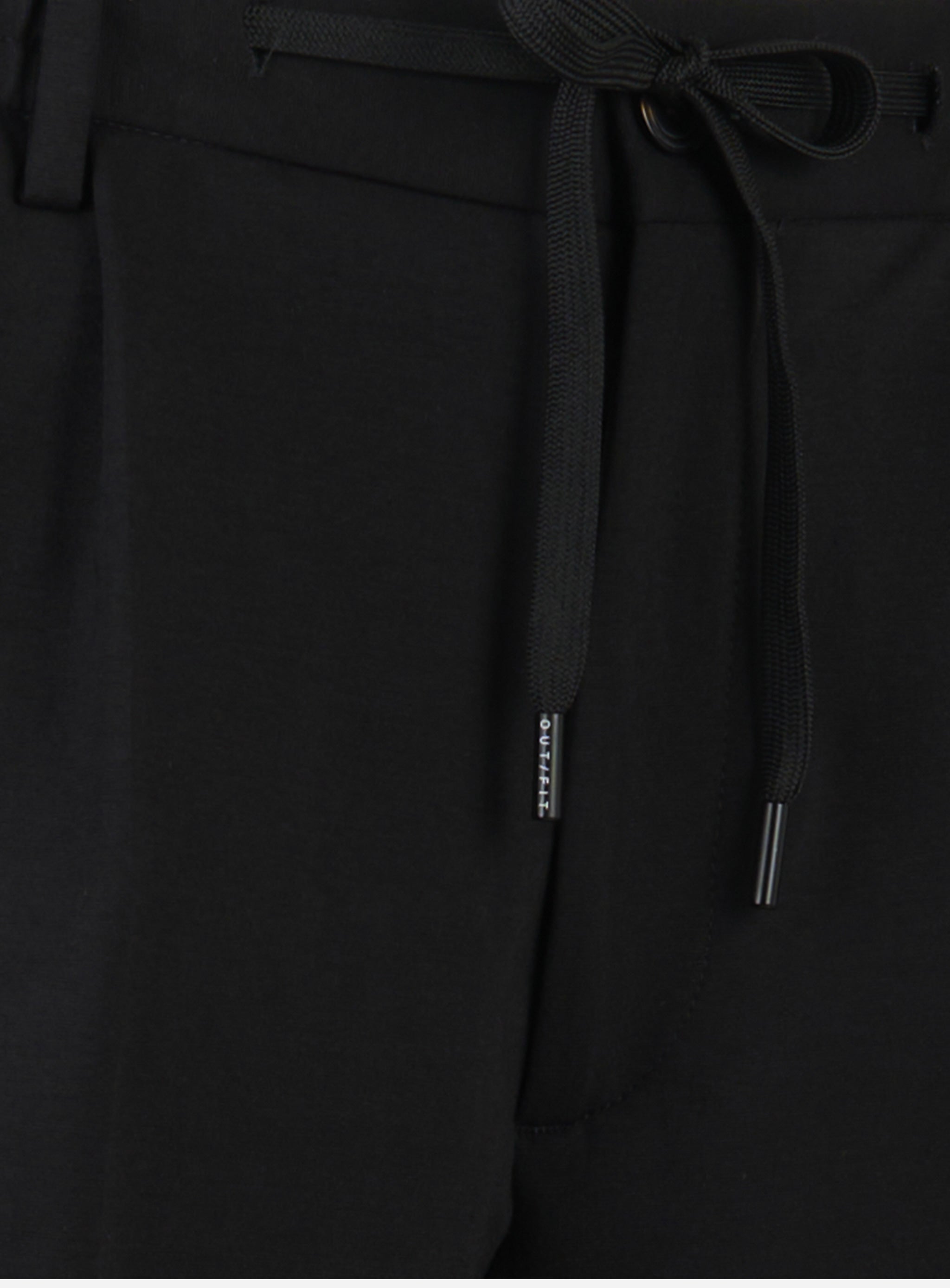 Shorts in jersey di cotone con elastico in vita Nero