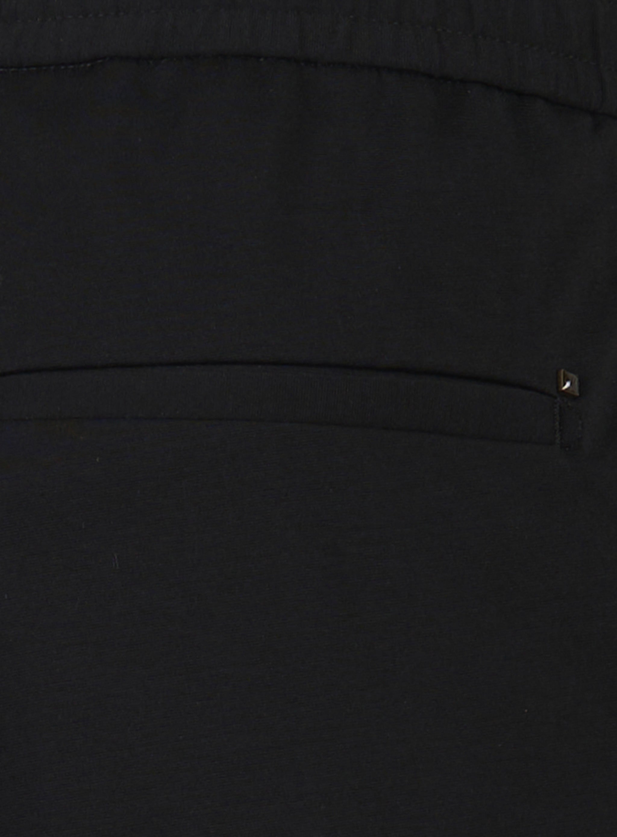 Shorts in jersey di cotone con elastico in vita Nero