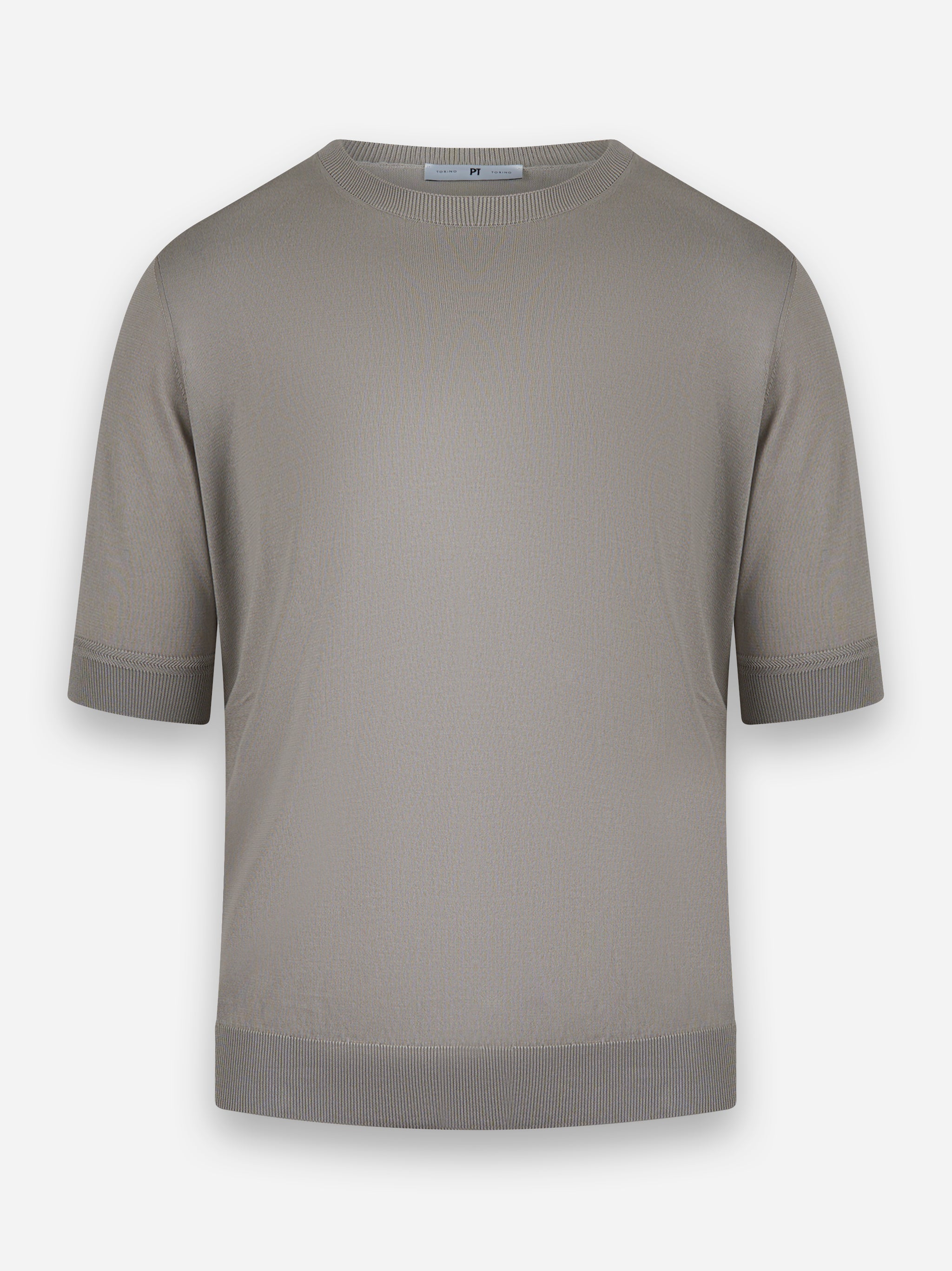Maglia girocollo maniche corte finezza 18 Grigio