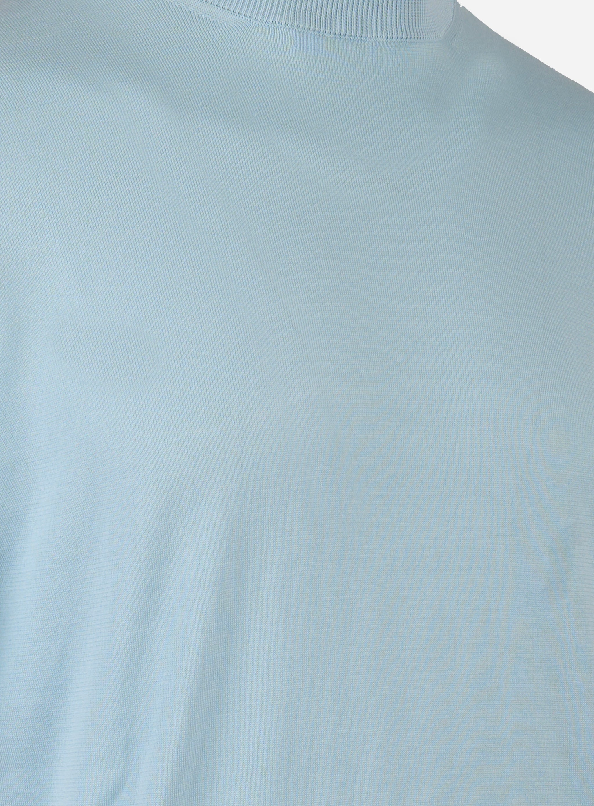 Maglia girocollo maniche corte finezza 18 Azzurro