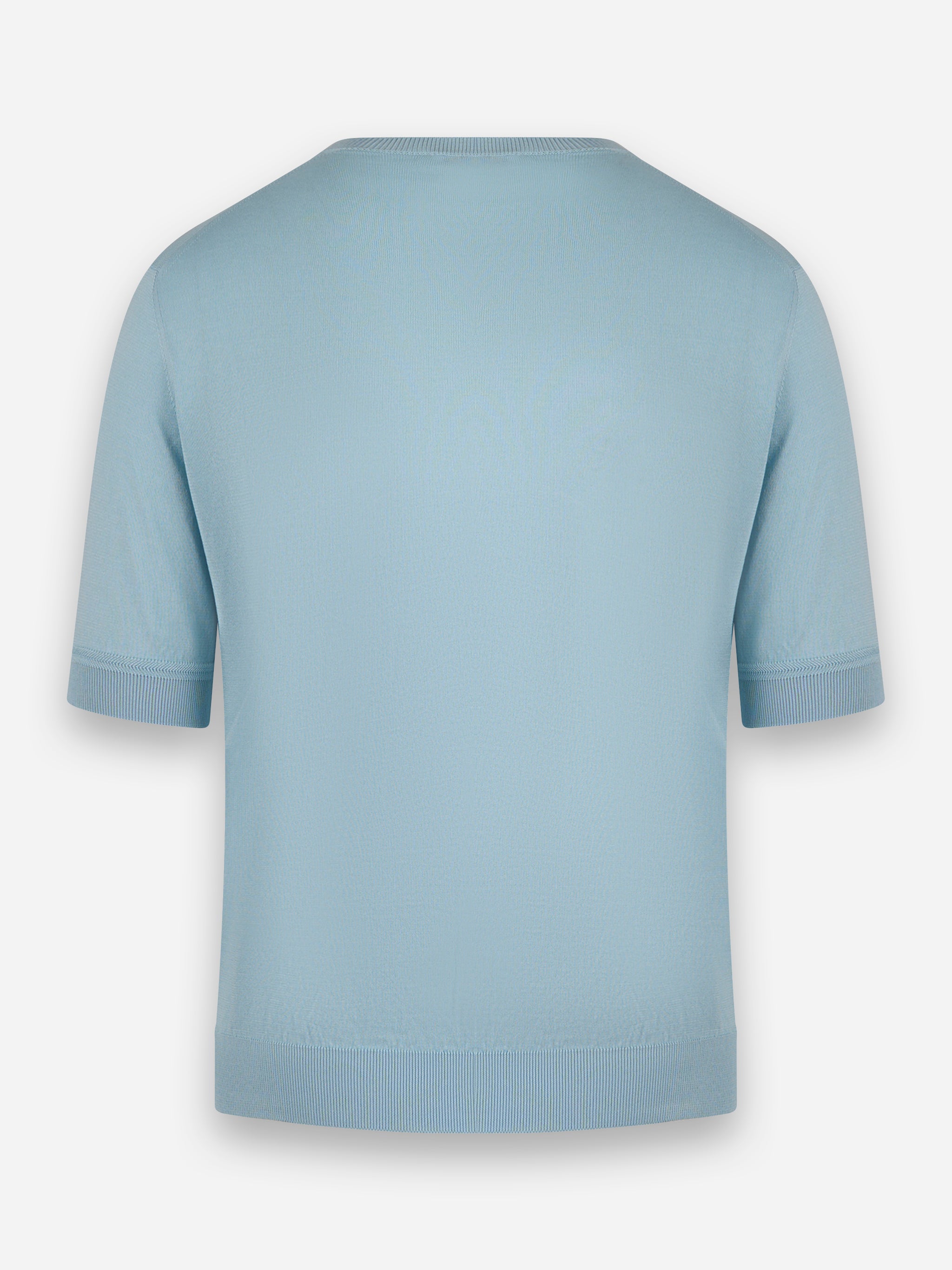 Maglia girocollo maniche corte finezza 18 Azzurro