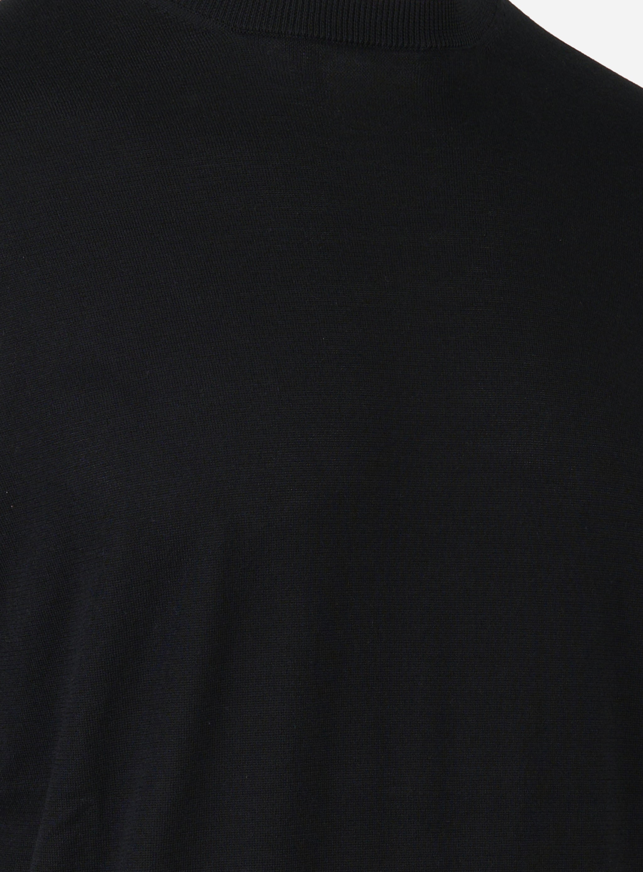 Maglia girocollo maniche corte finezza 18 Nero