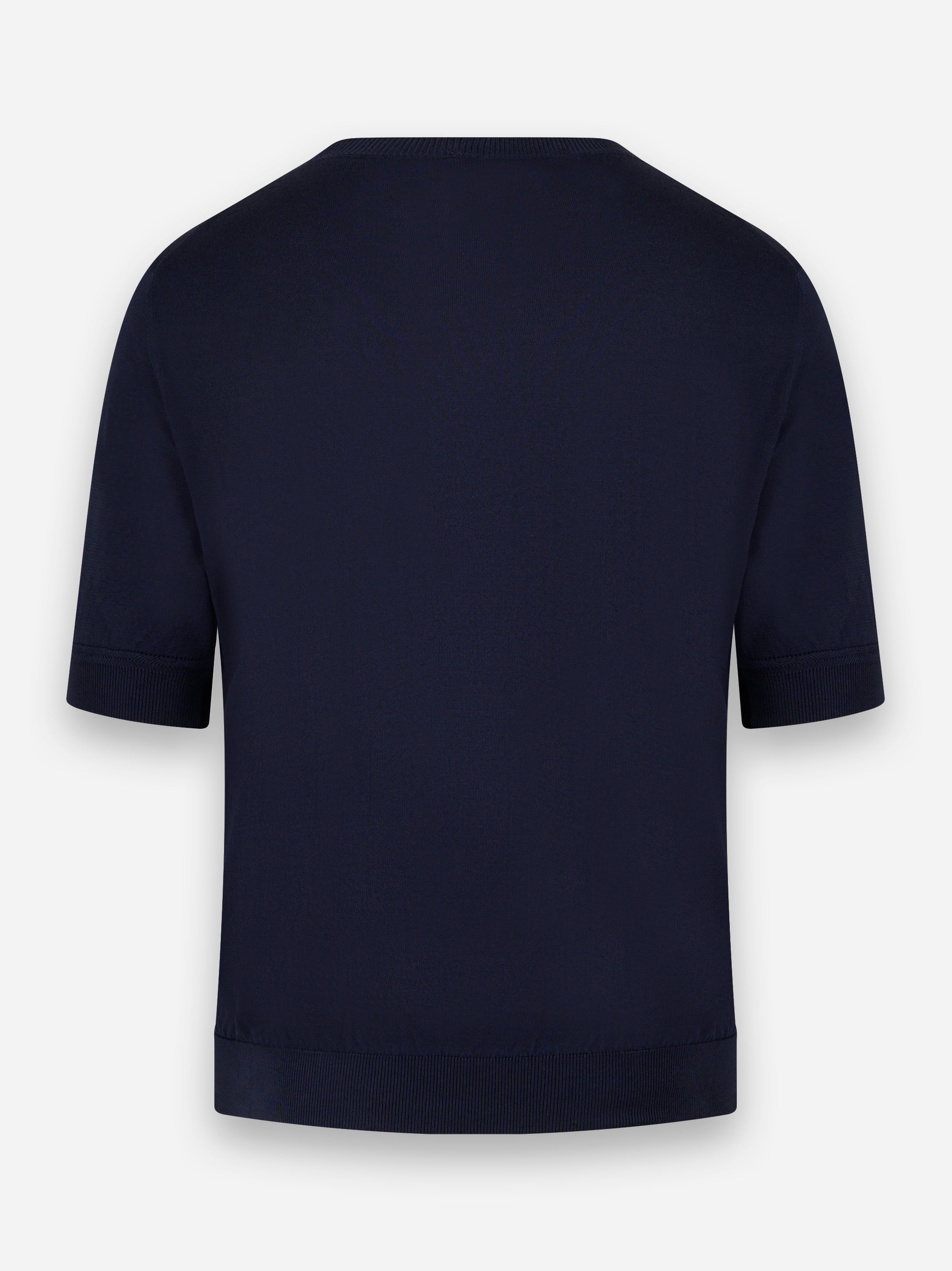 Maglia girocollo maniche corte finezza 18 Blu