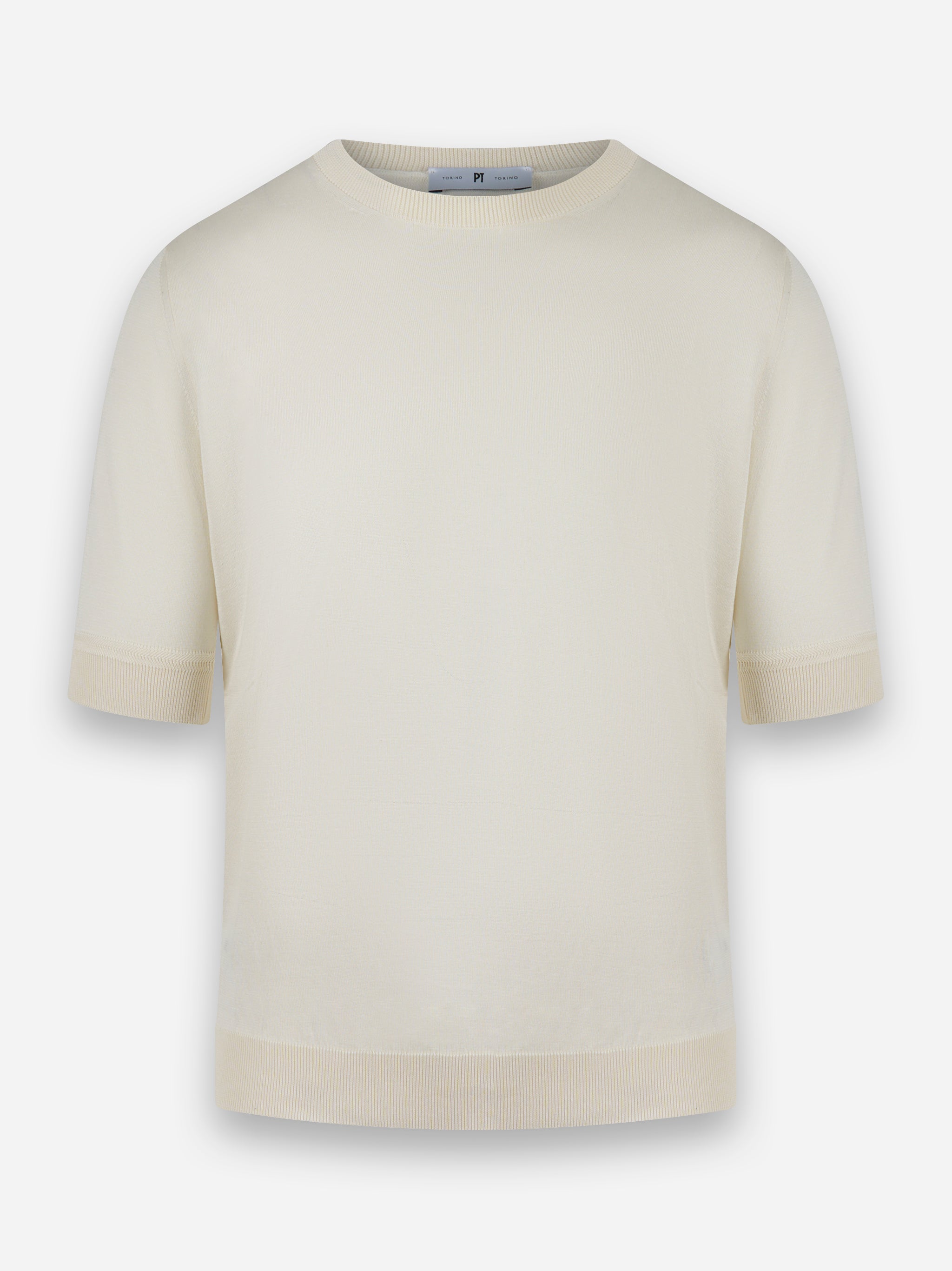 Maglia girocollo maniche corte finezza 18 Bianco