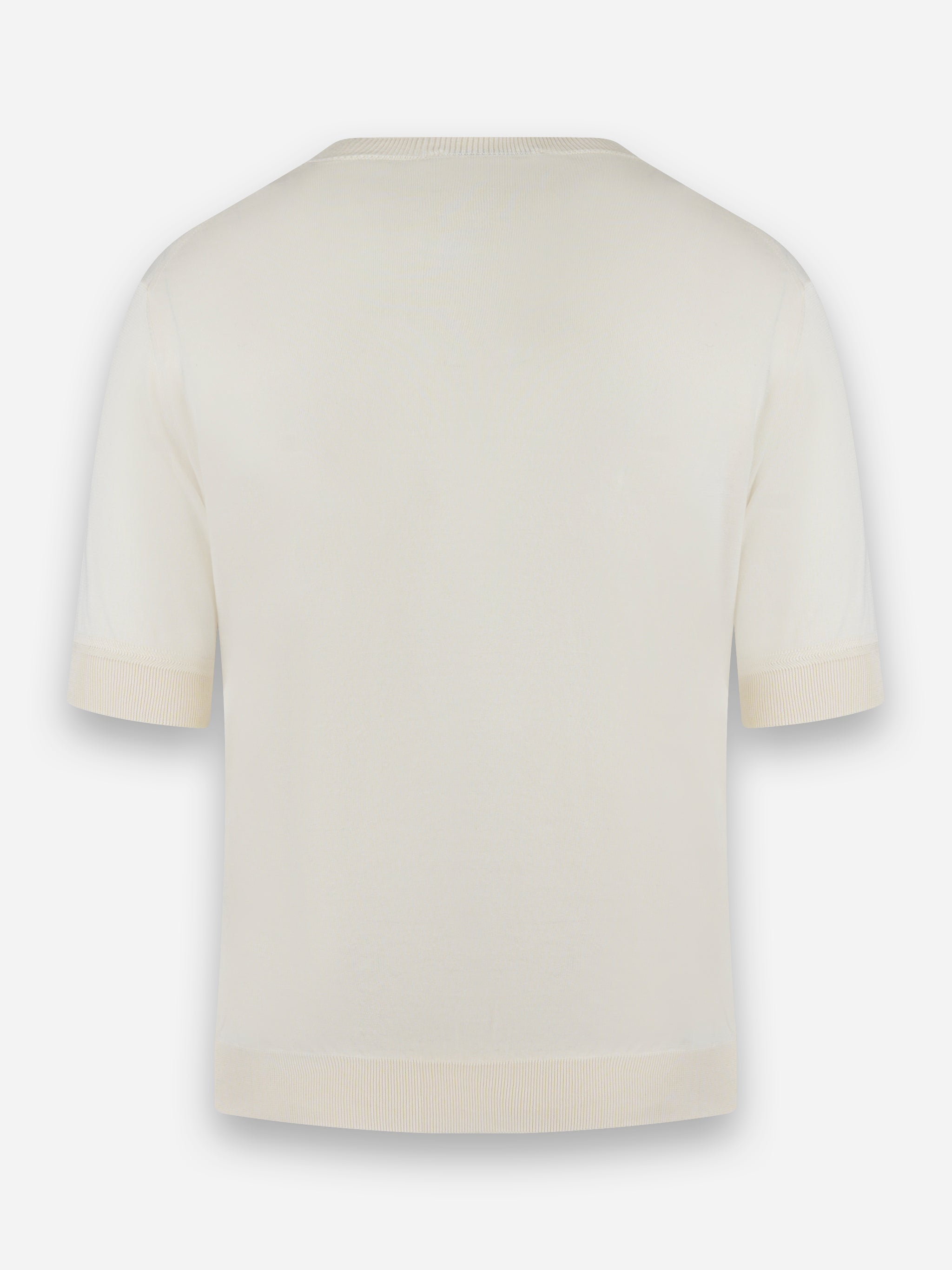 Maglia girocollo maniche corte finezza 18 Bianco