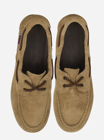 Scarpa da barca Owen in suede beige