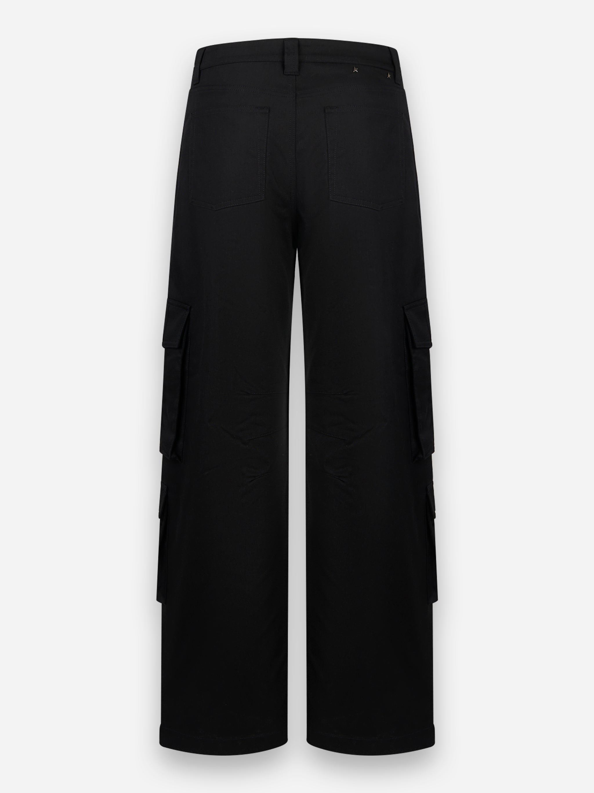 Pantalone cargo in tessuto misto cotone Nero