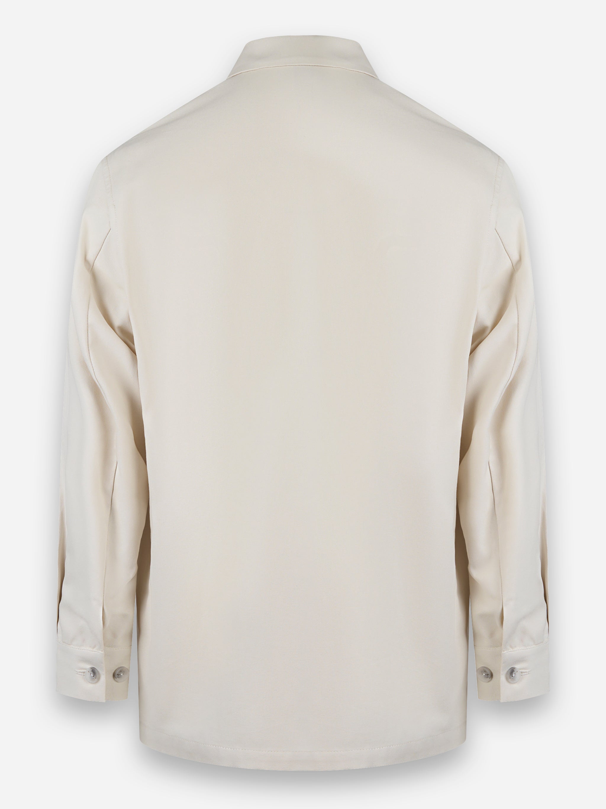 Giacca camicia in canvas di cotone Bianco