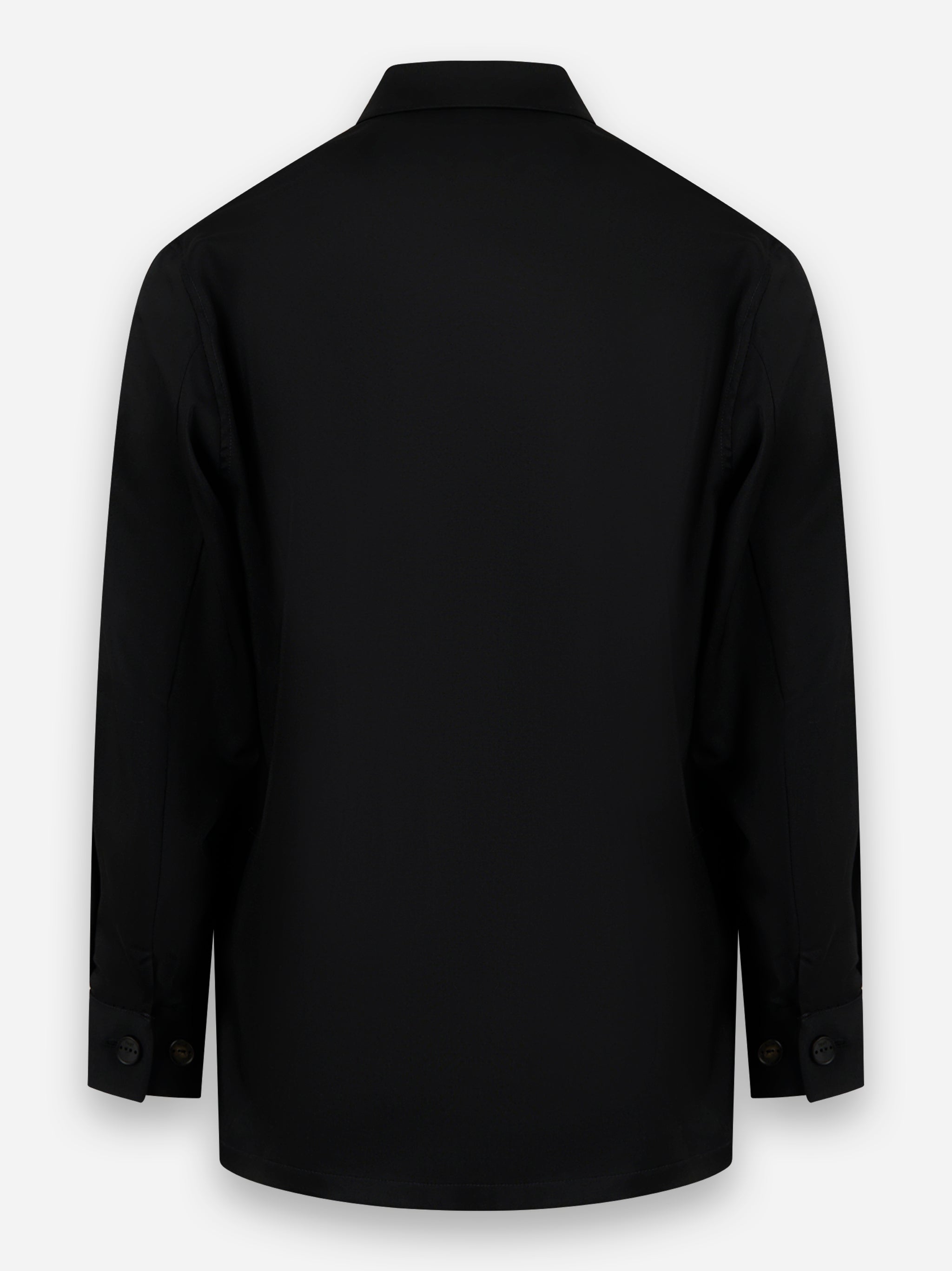 Giacca camicia in fresco lana Nero