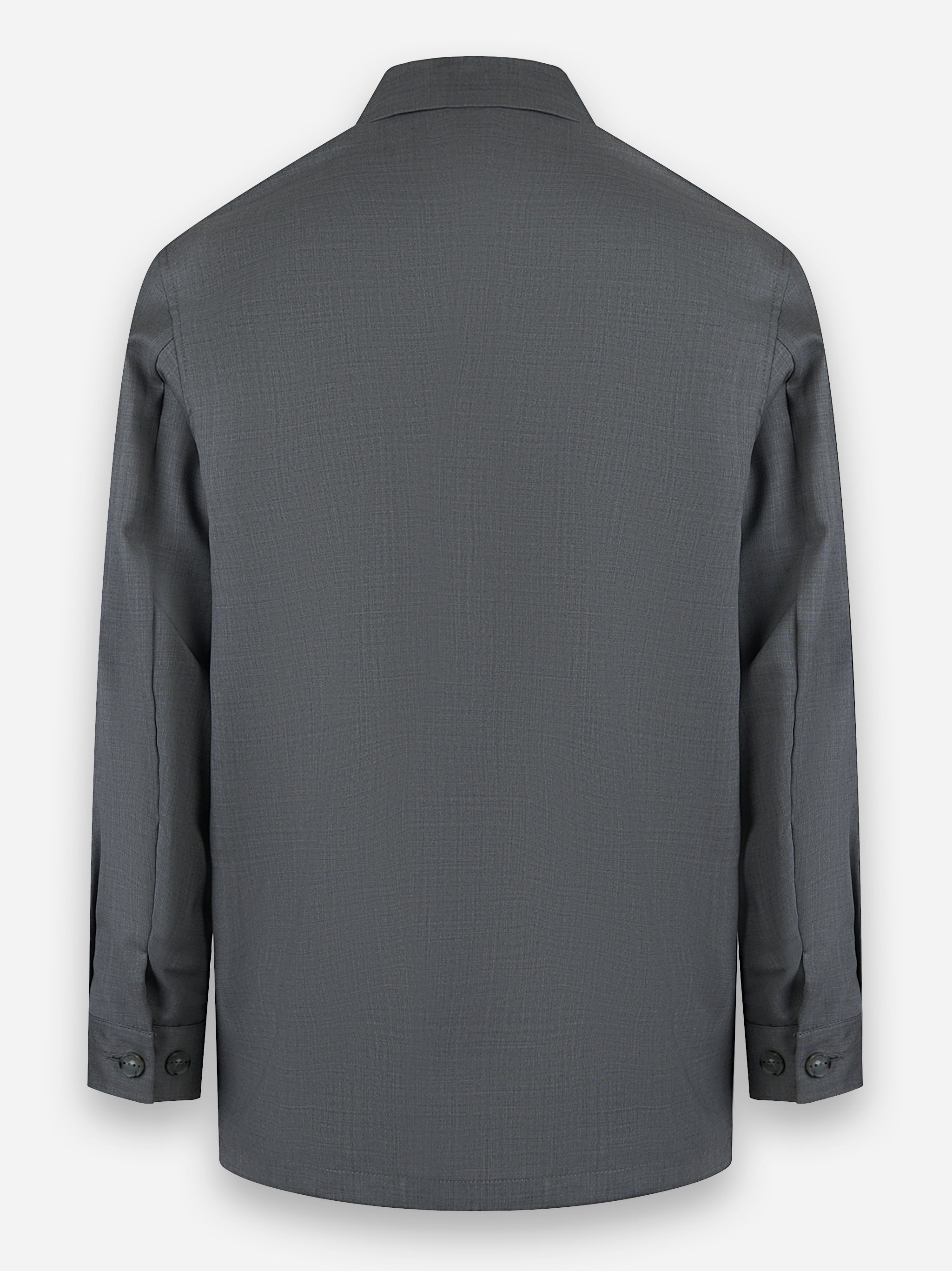 Giacca camicia in fresco lana Grigio