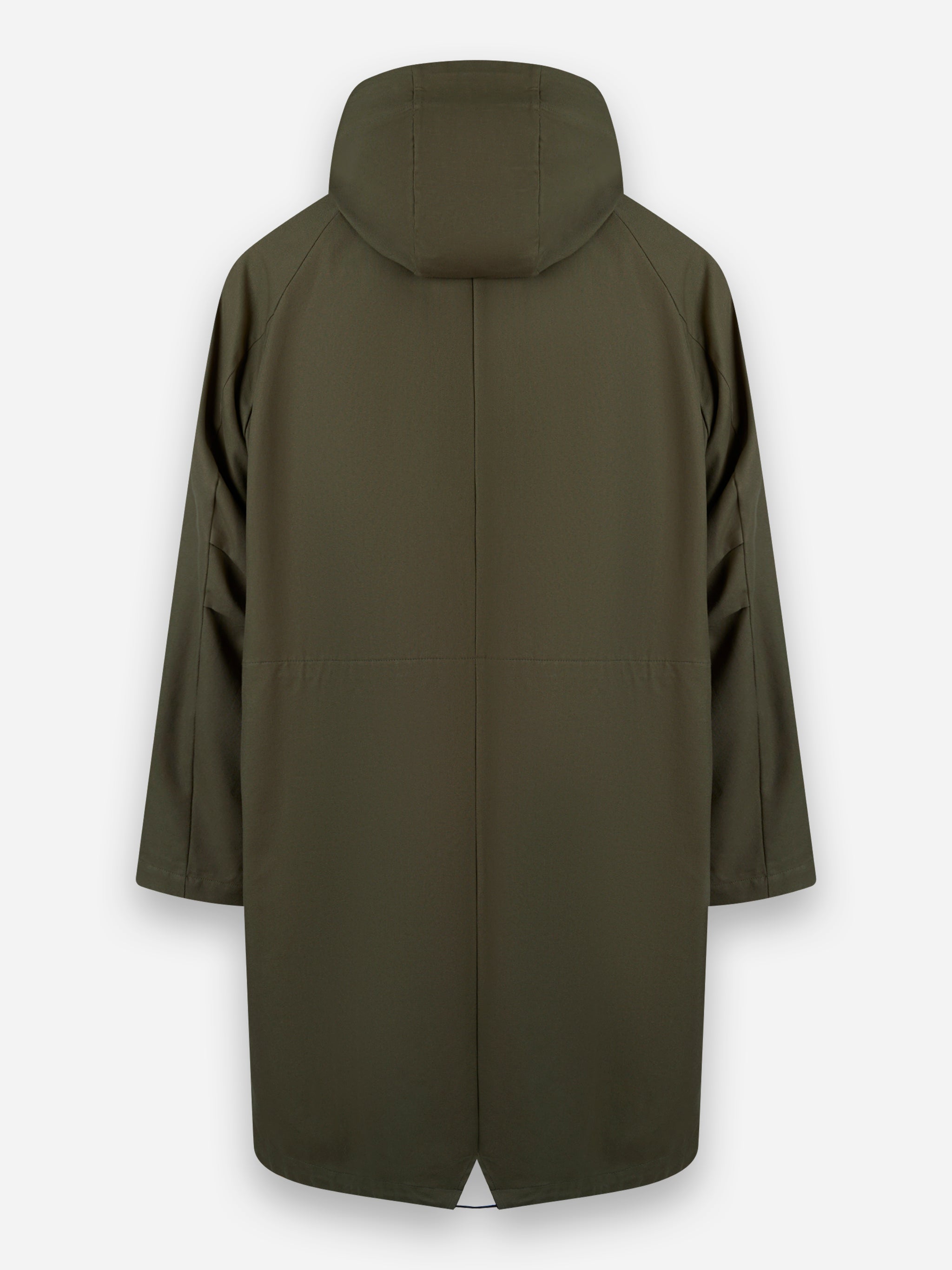 Parka con cappuccio in canvas di cotone Verde