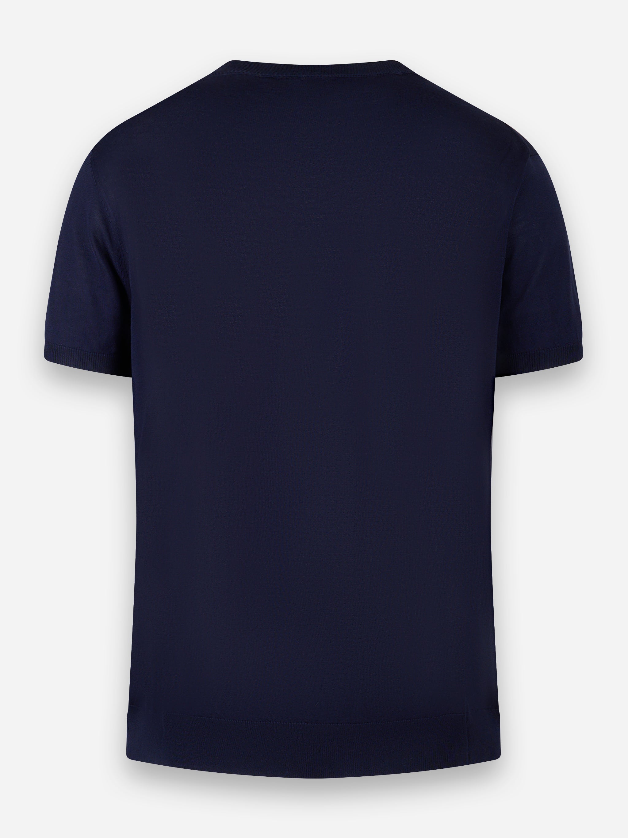 Maglia manica corta in misto cotone Blu