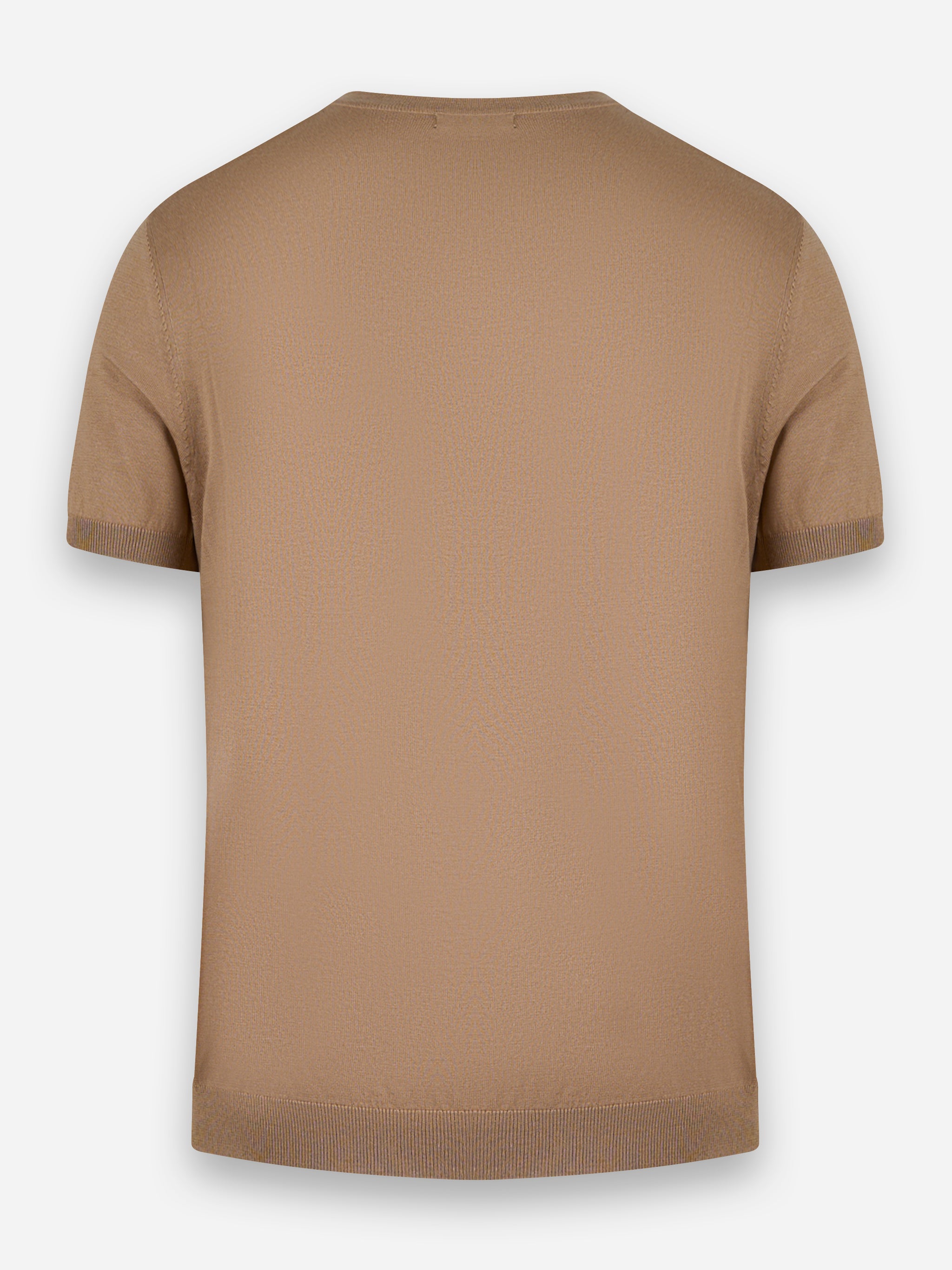 Maglia manica corta in seta e cotone Marrone
