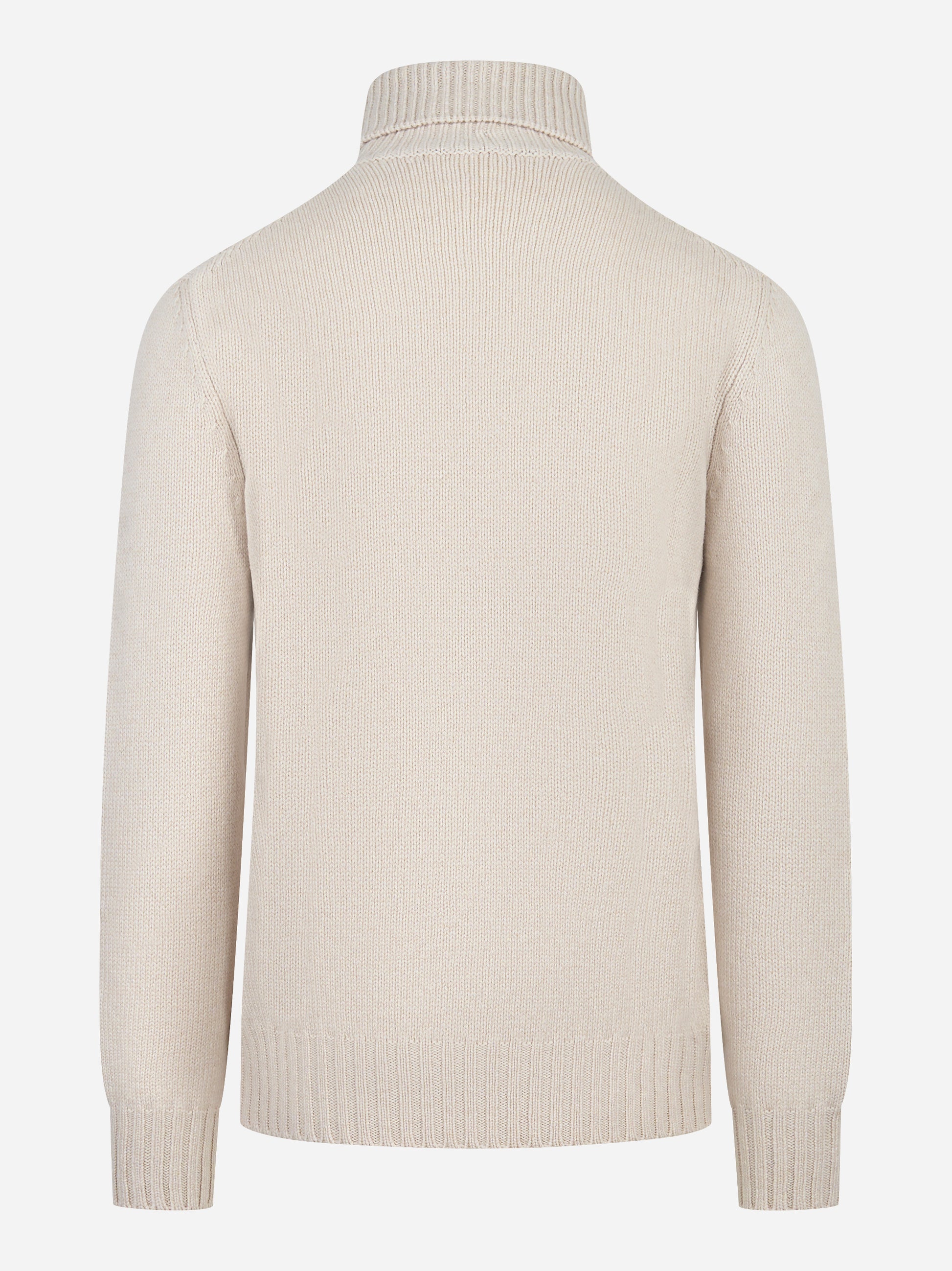 Dolcevita con motivo a treccia beige