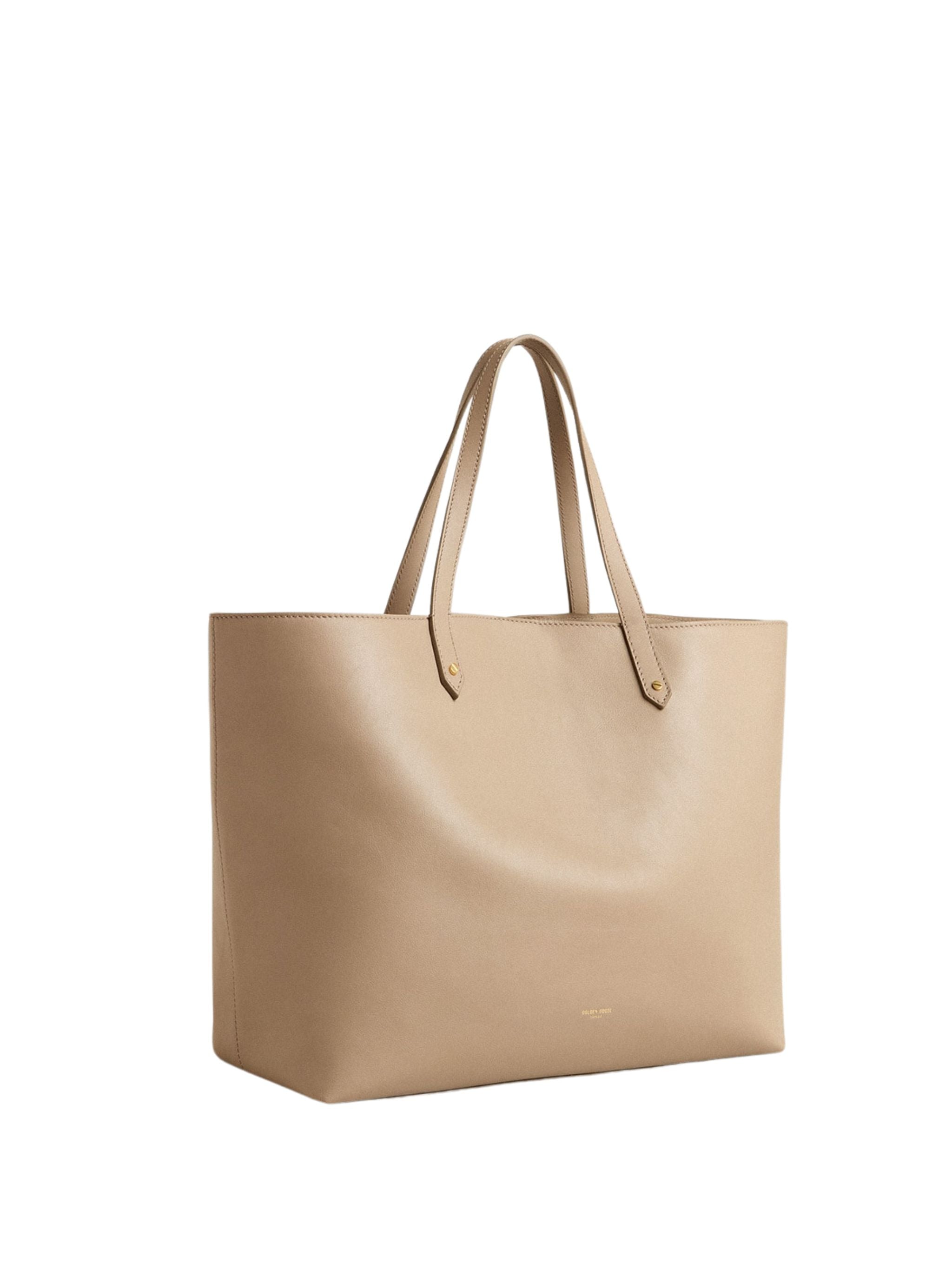 Borsa Golden Pasadena in pelle di vitello liscia Beige