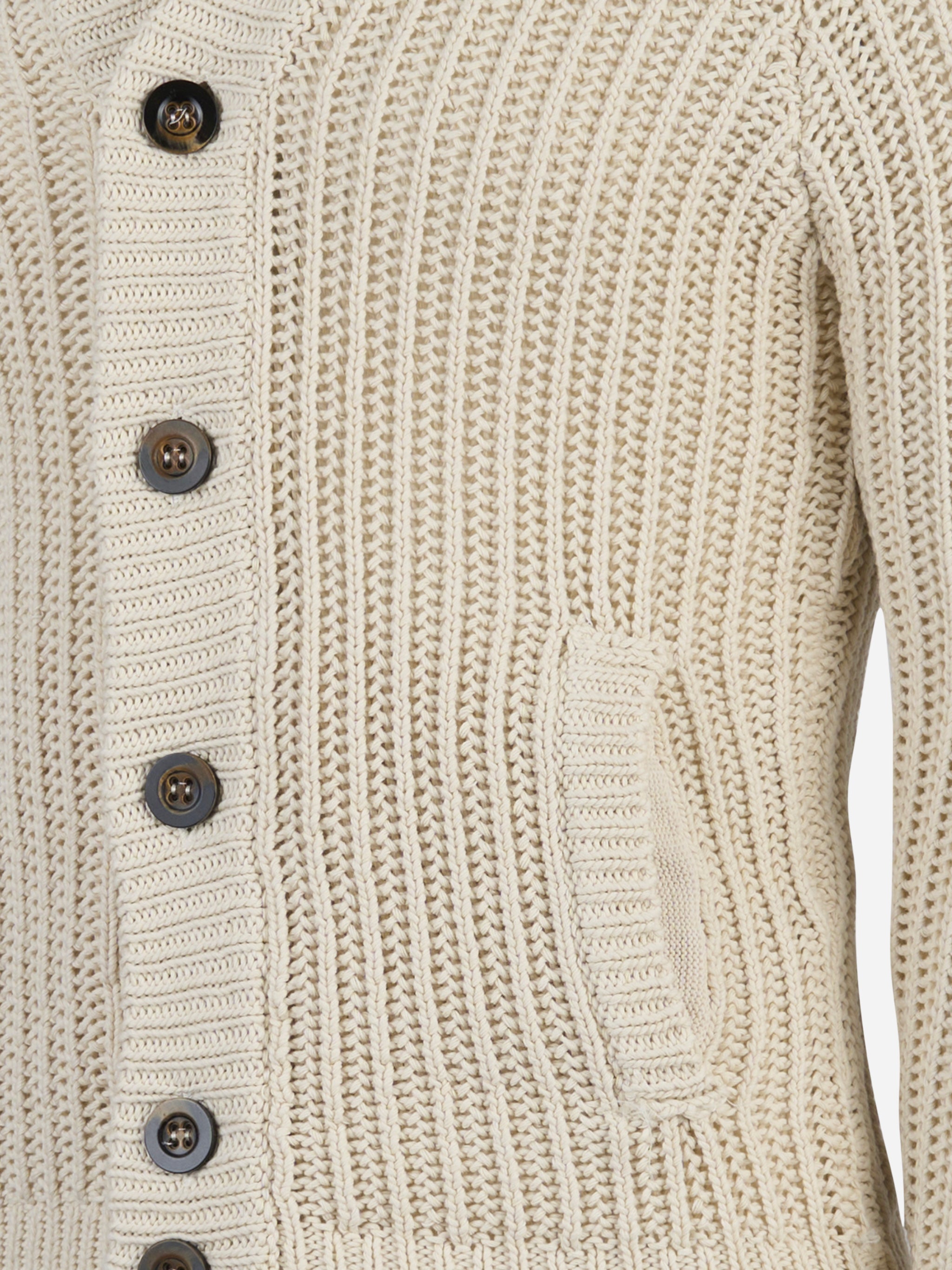 Cardigan in maglia inglese Beige