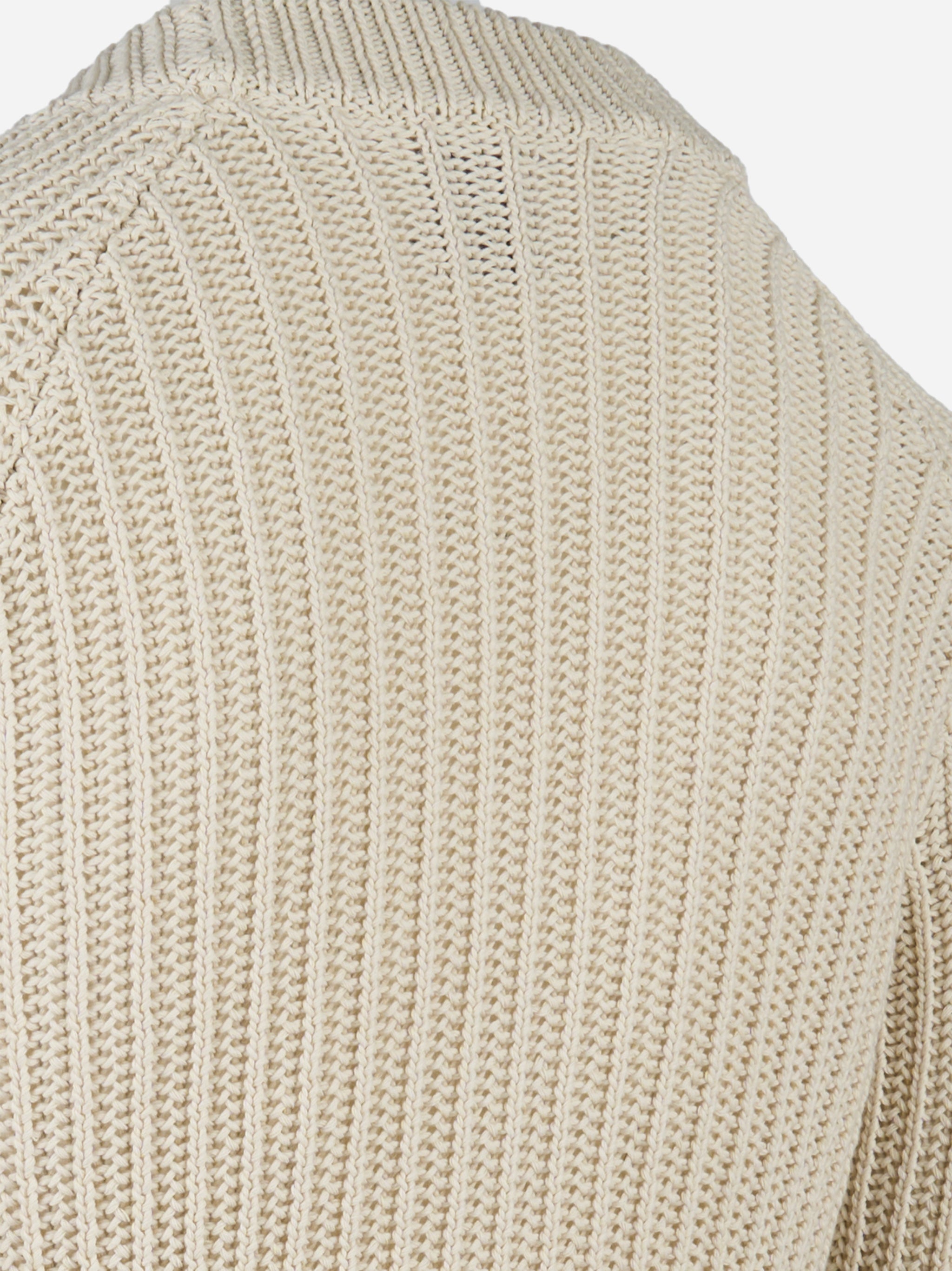 Cardigan in maglia inglese Beige