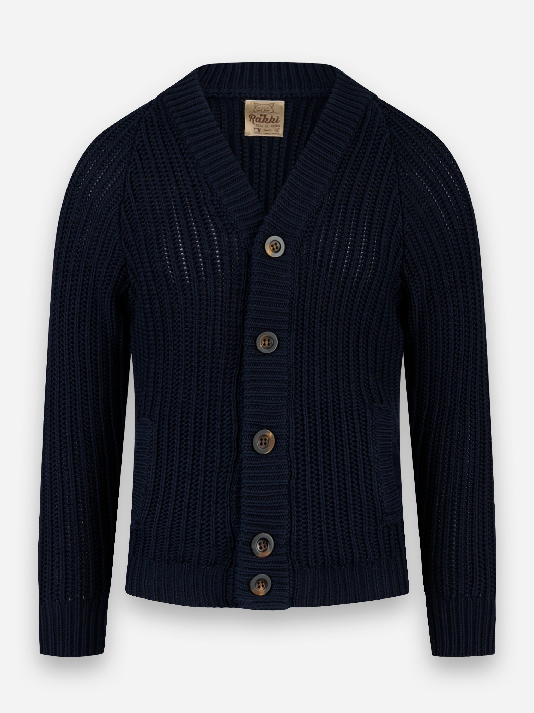 Cardigan in maglia inglese Blu