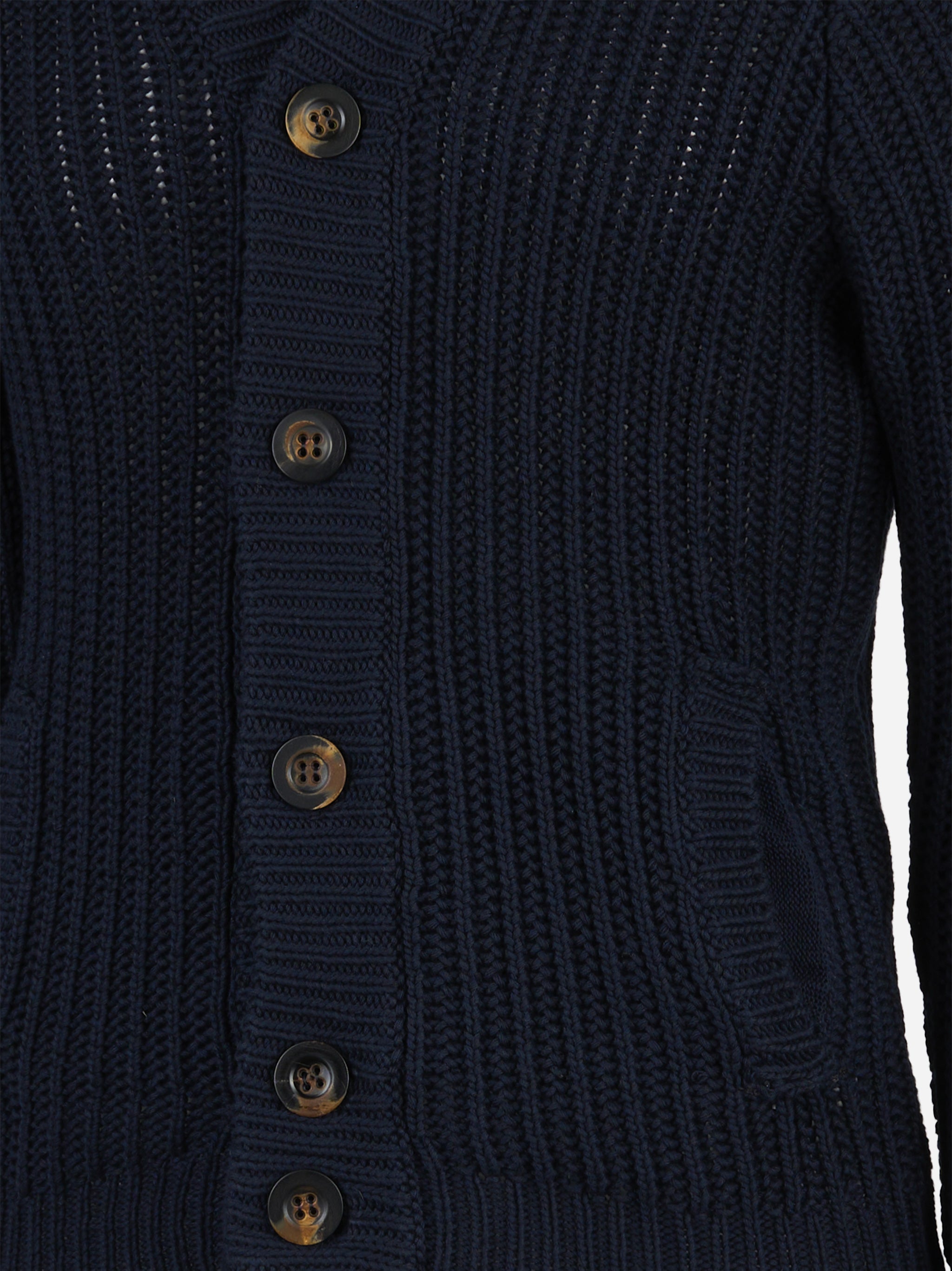 Cardigan in maglia inglese Blu