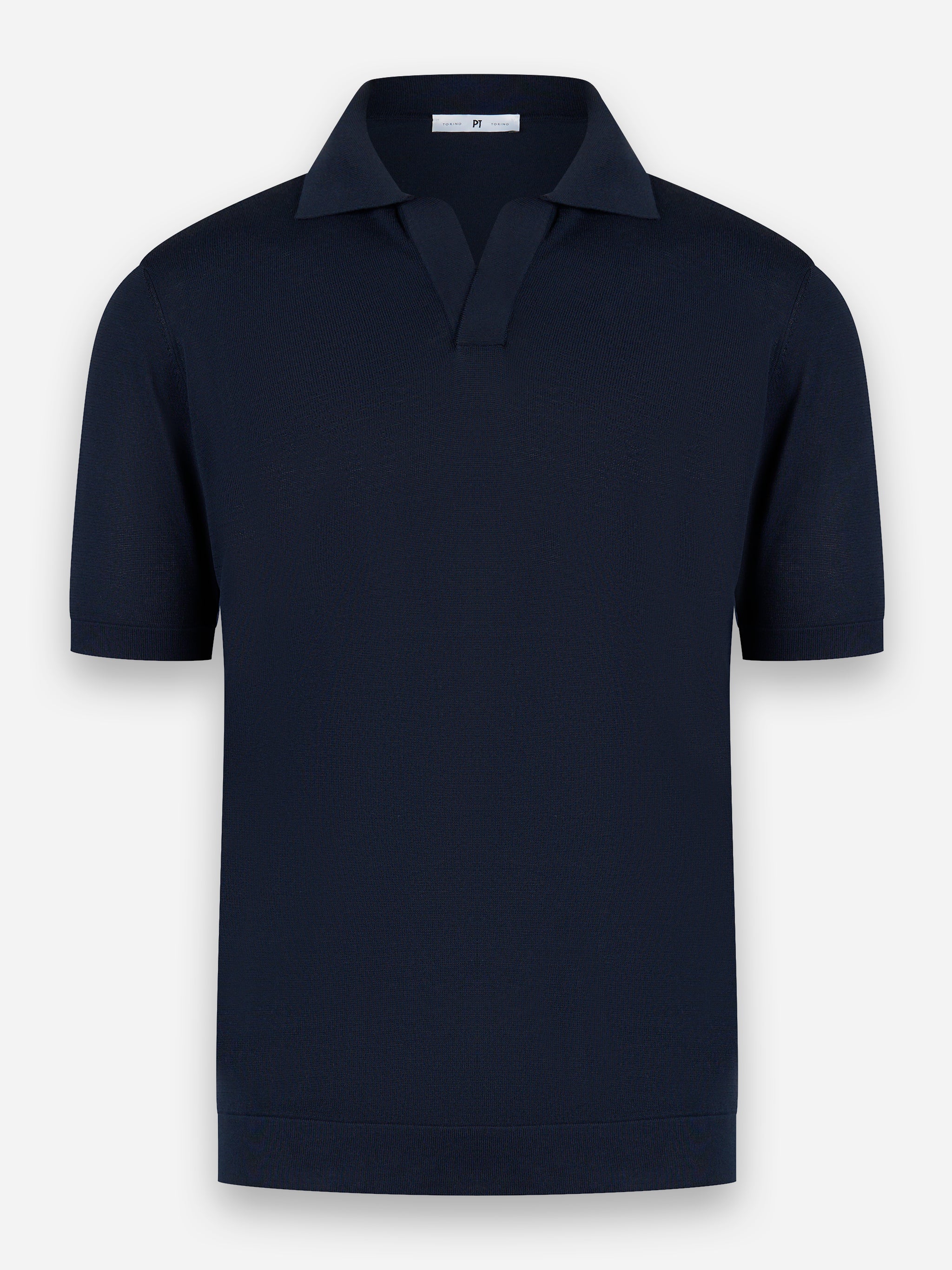 Polo tinta unita finezza 16 Blu