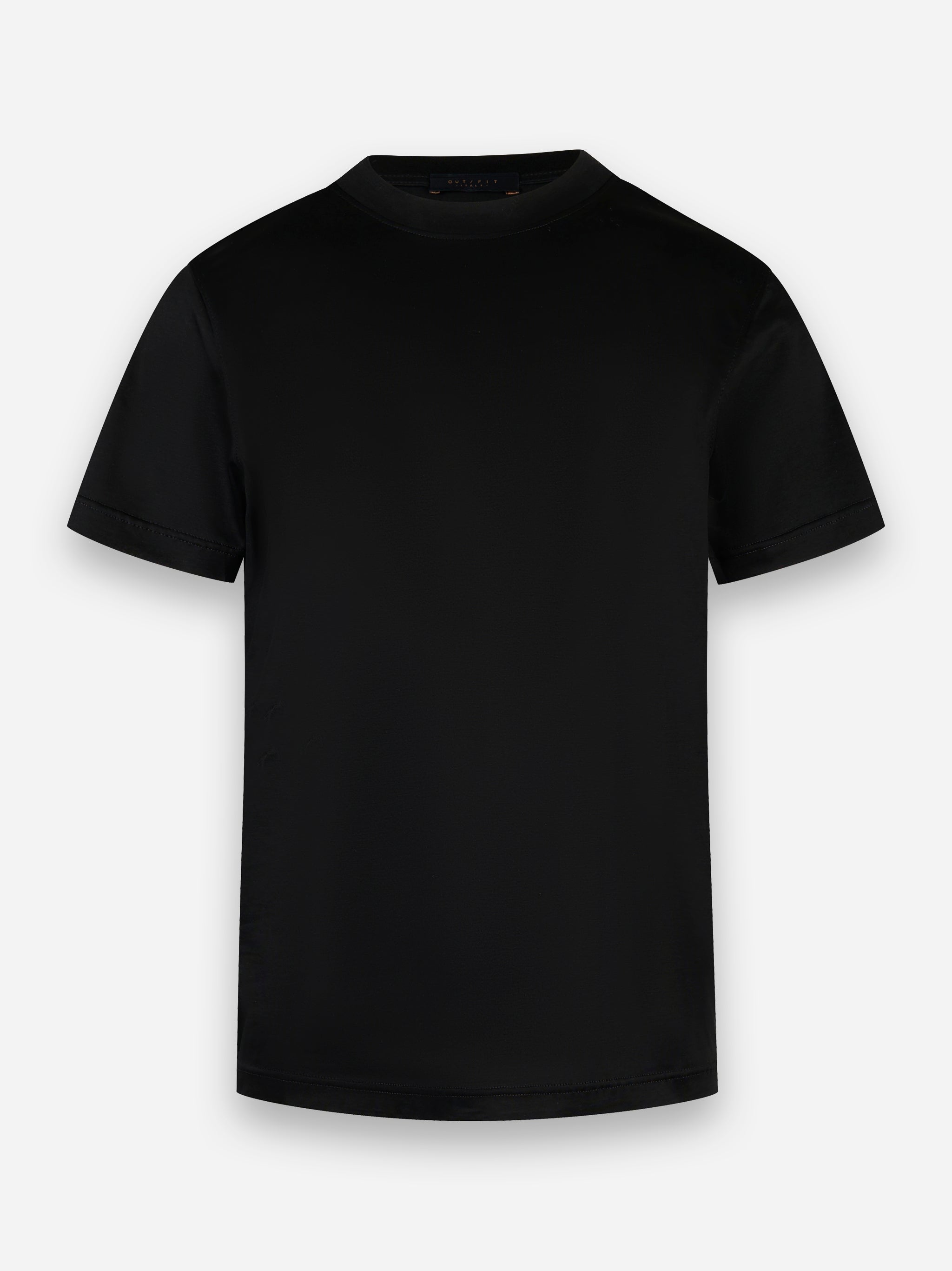 T-shirt girocollo in cotone e modal Nero