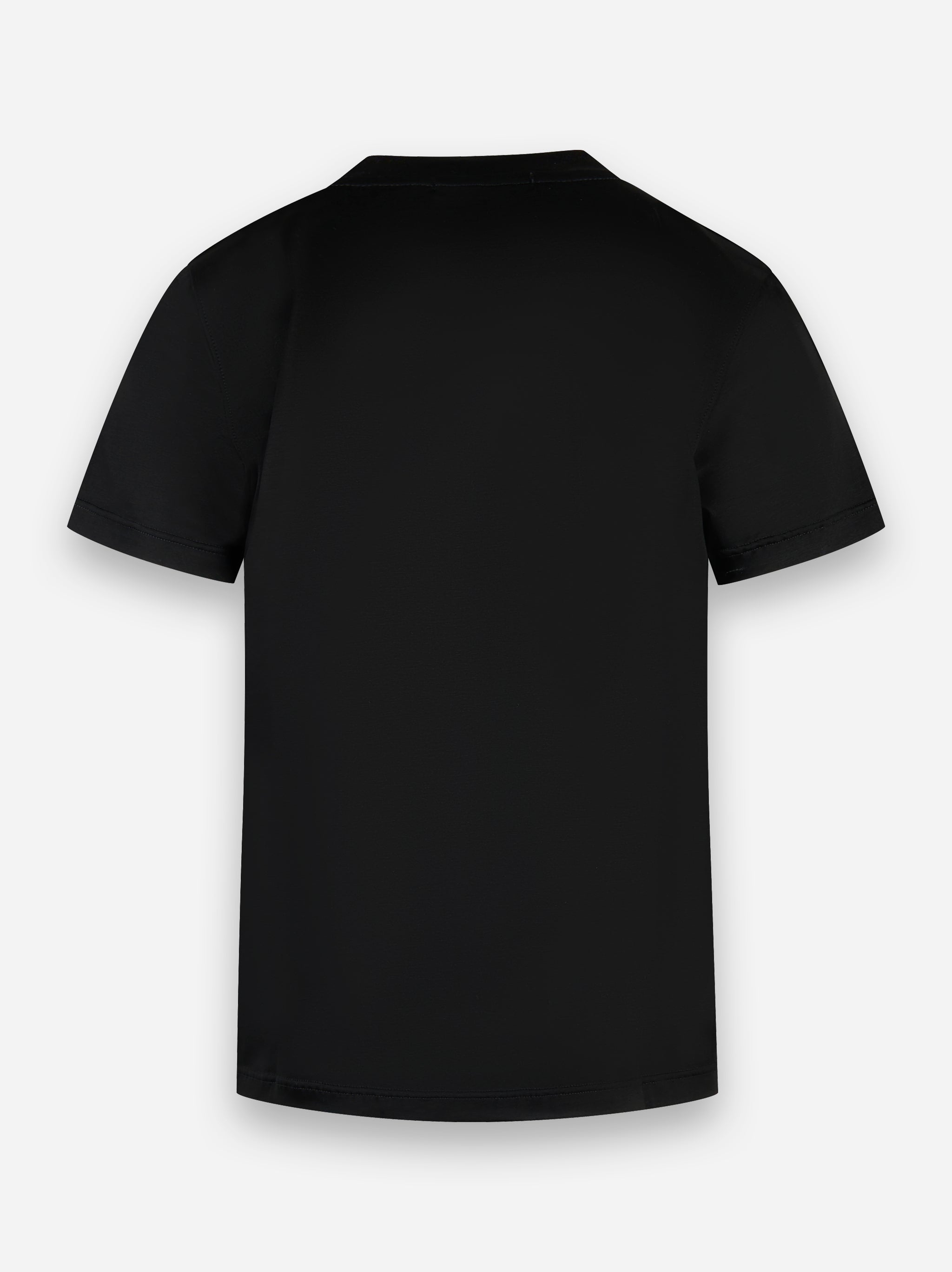 T-shirt girocollo in cotone e modal Nero