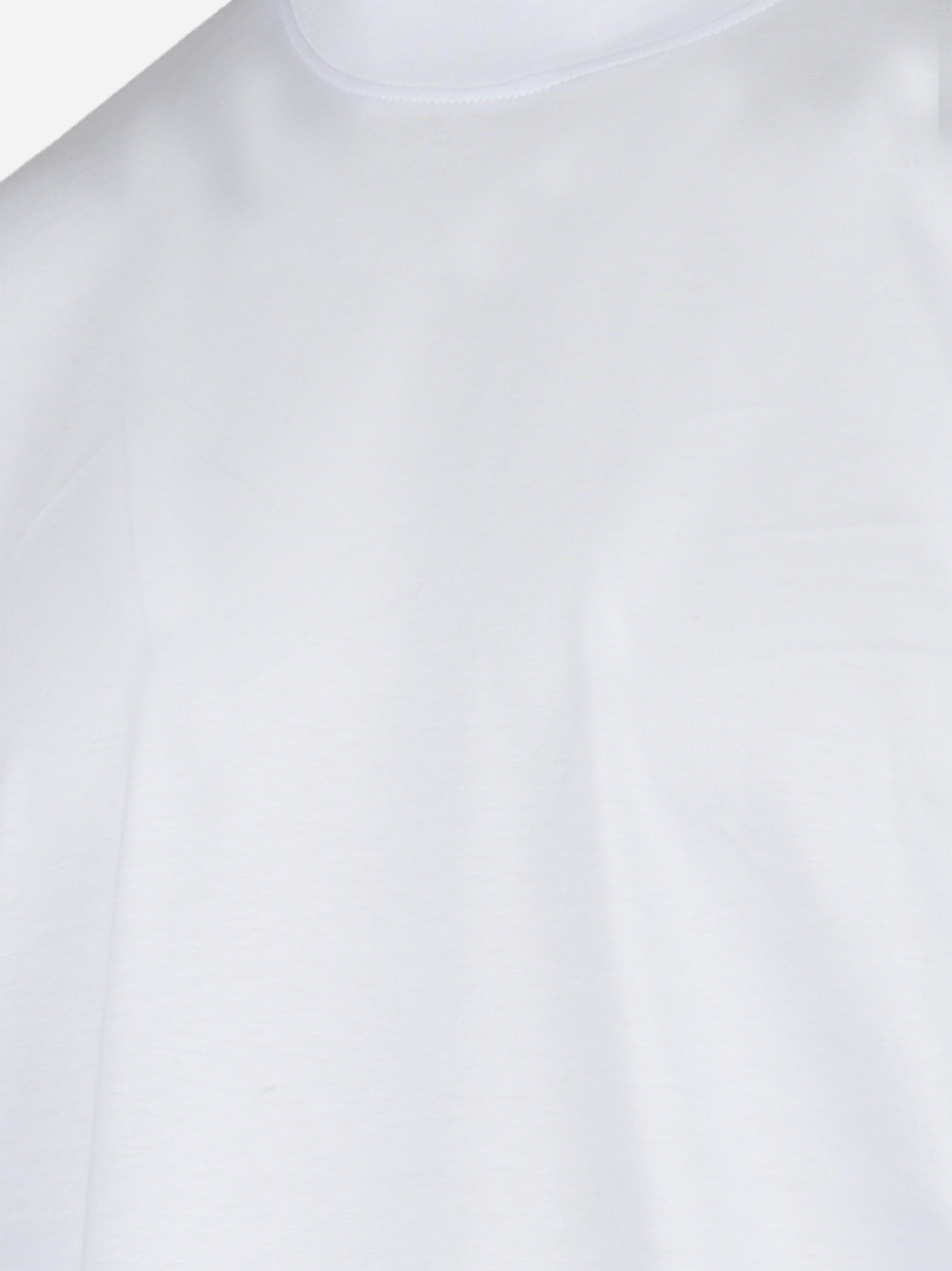 T-shirt girocollo in cotone e modal Bianco
