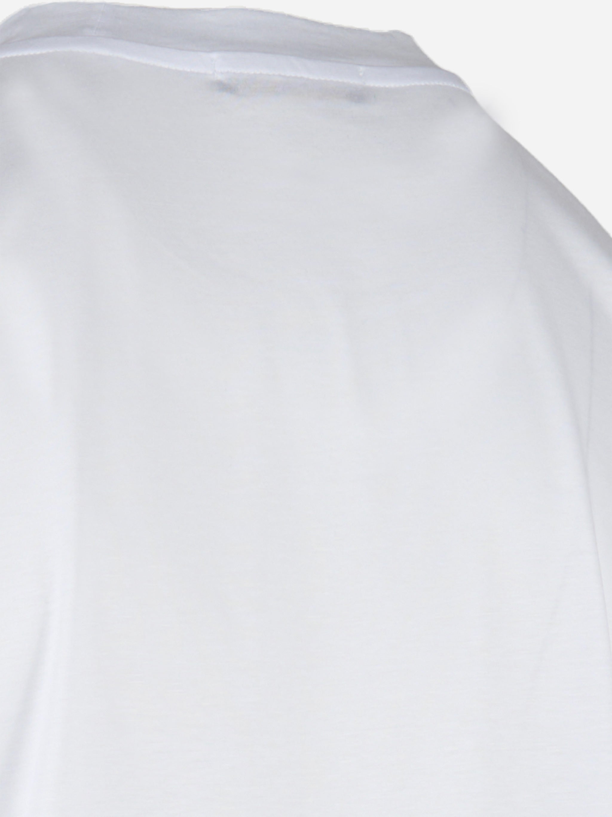 T-shirt girocollo in cotone e modal Bianco