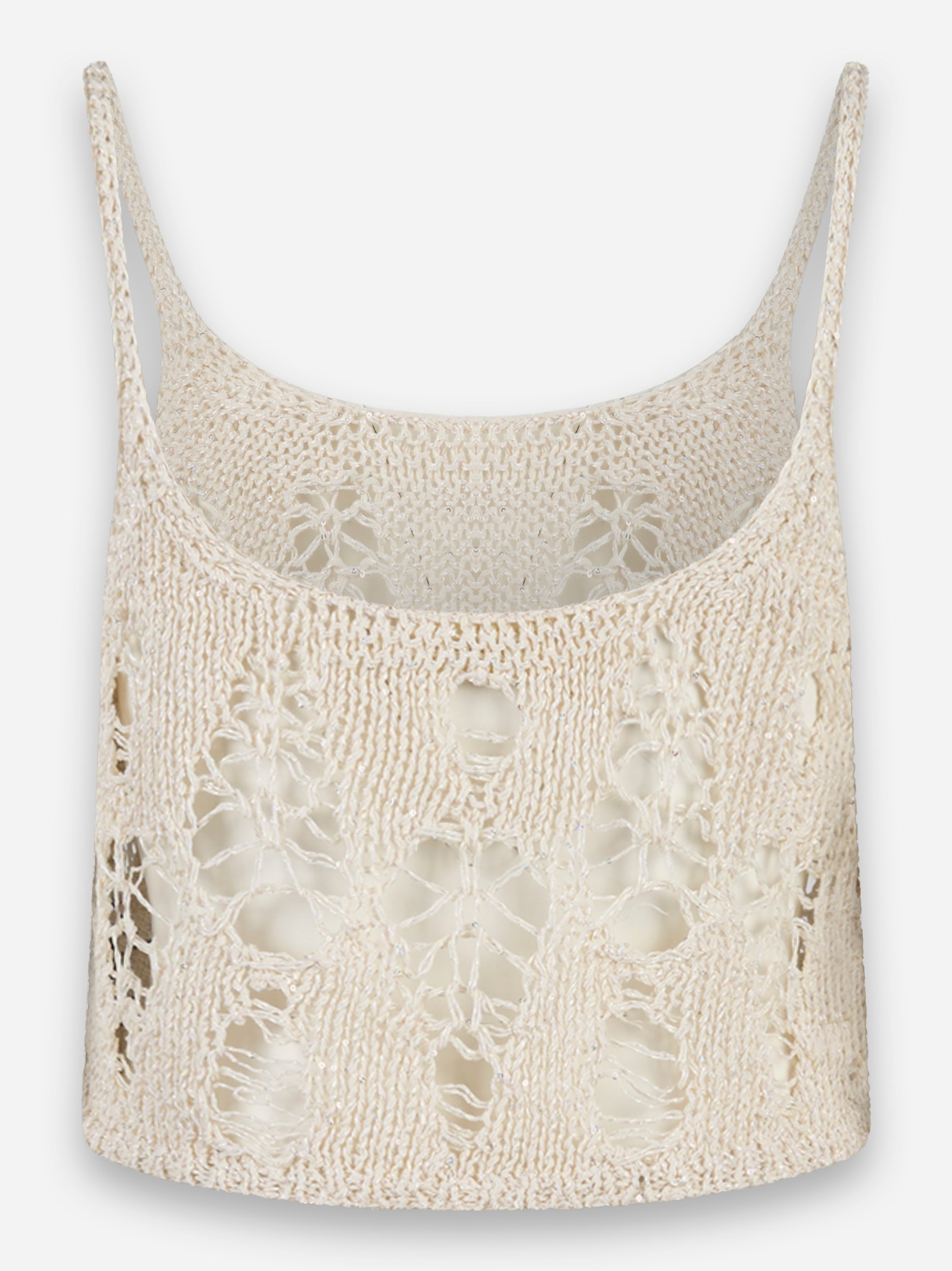 Top in maglia Bianco