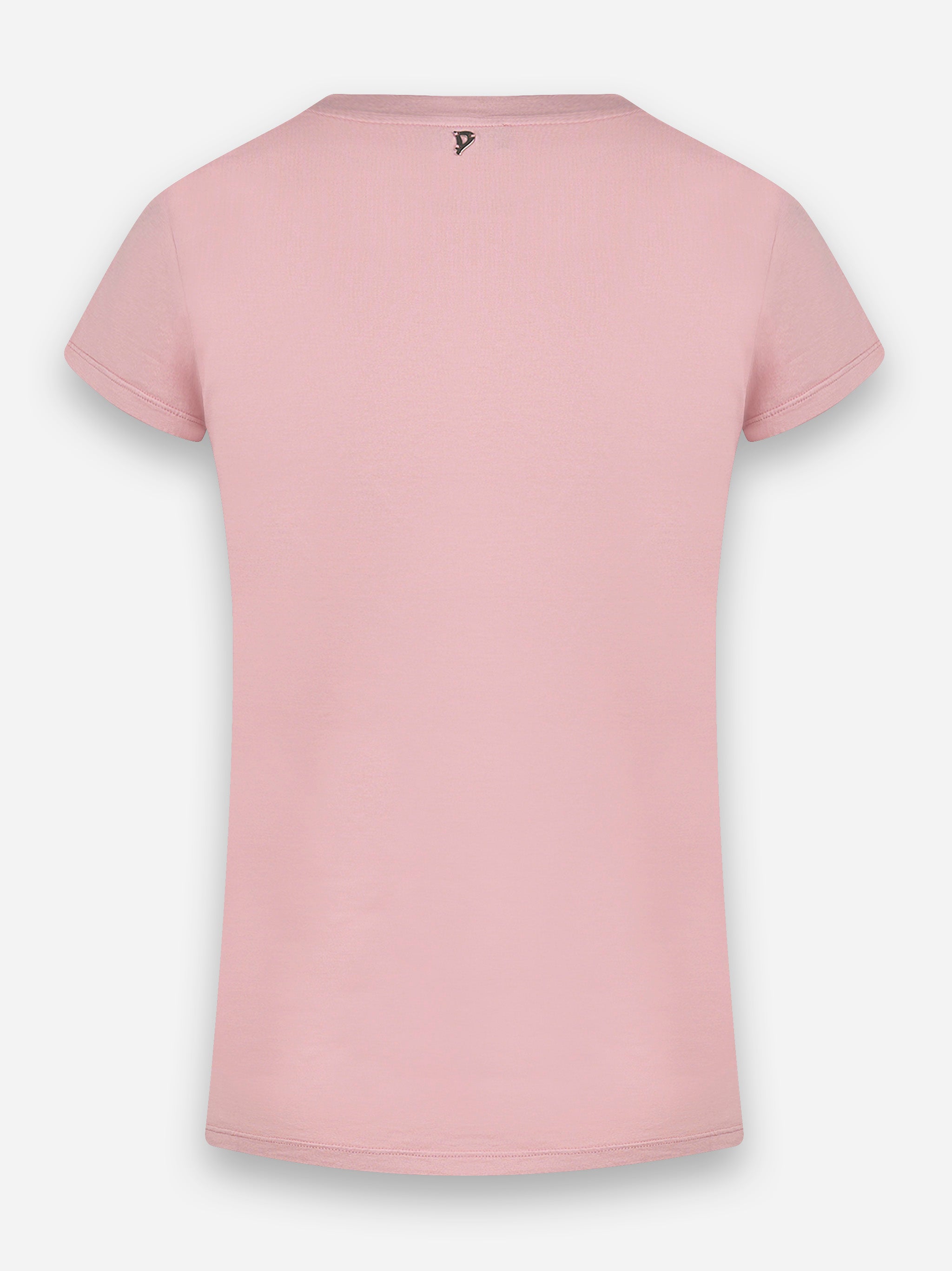 T-shirts manica corta con scollo a V Rosa