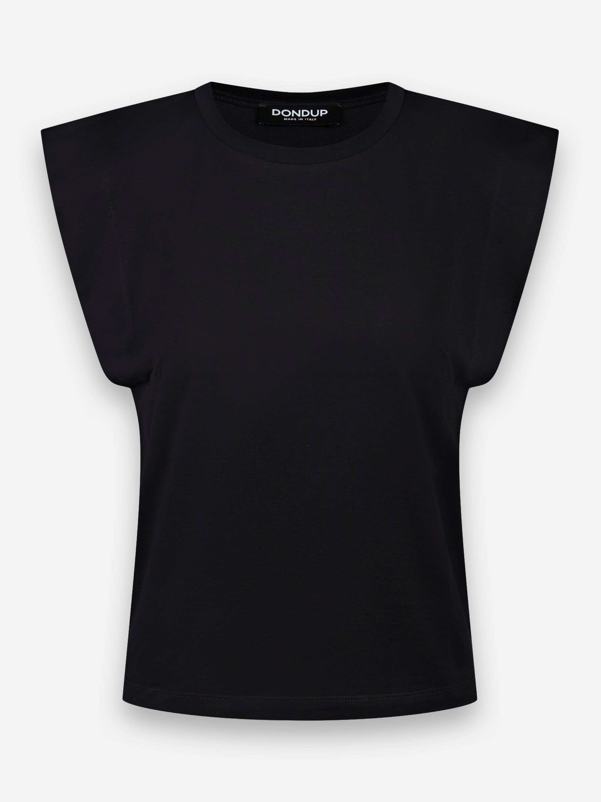 T-shirt girocollo in jersey Nero