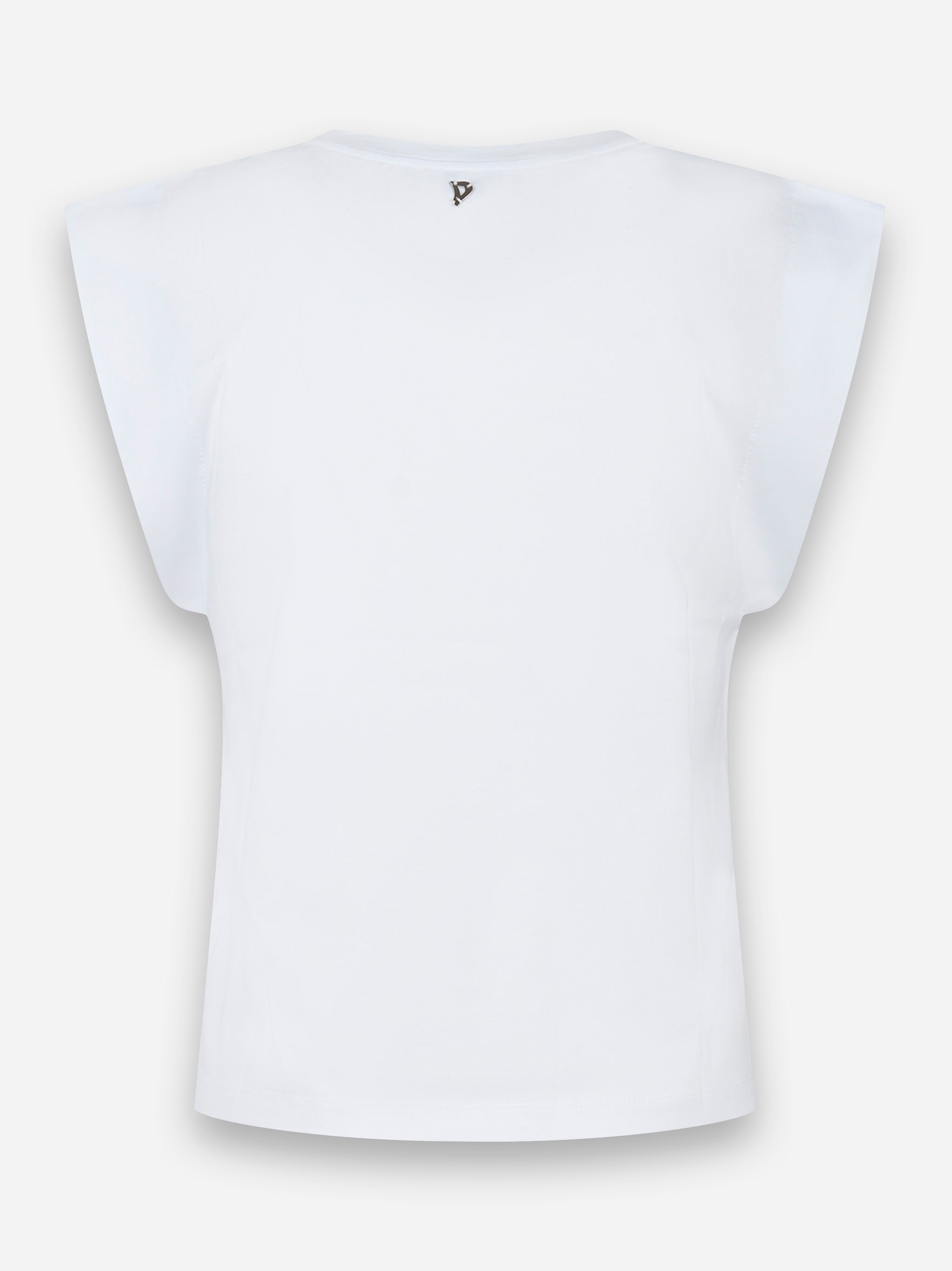 T-shirt girocollo in jersey Bianco