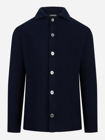 Cardigan con bottoni costa inglese blu