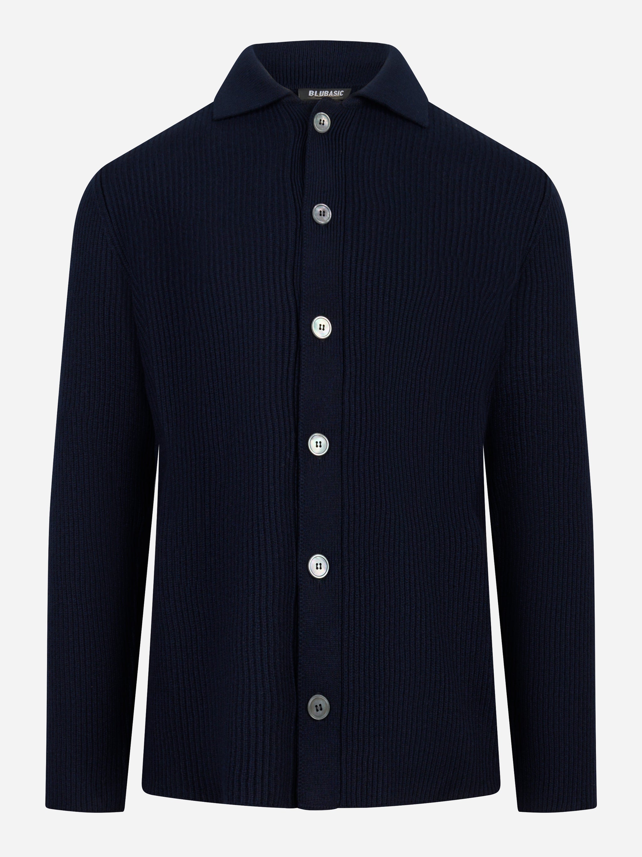 Cardigan con bottoni costa inglese blu
