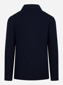 Cardigan con bottoni costa inglese blu