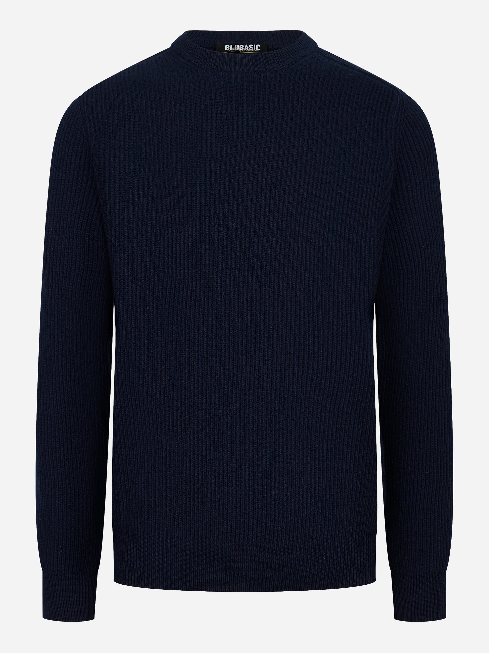 Maglia girocollo costa inglese blu