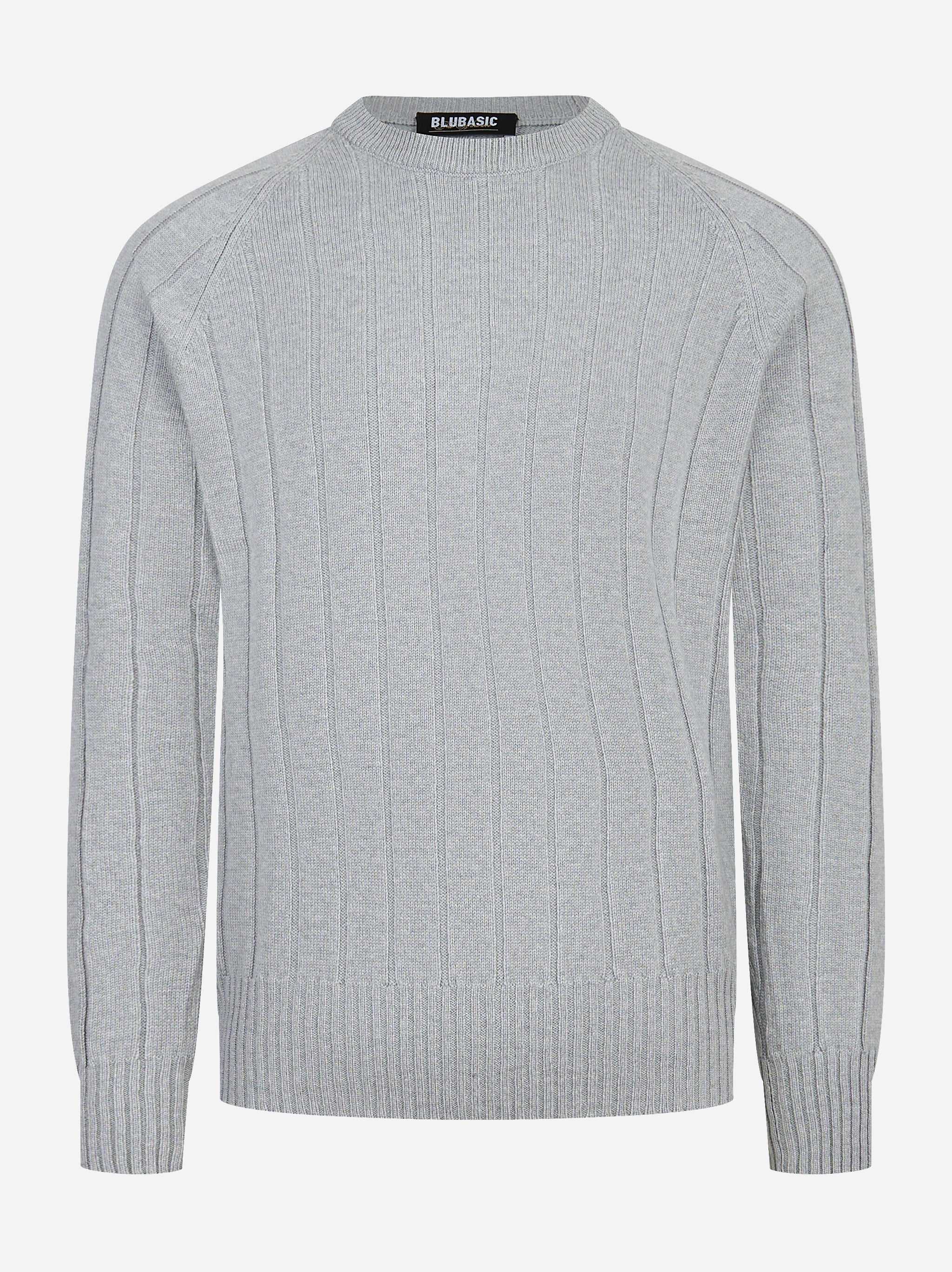 Maglia girocollo grigia costa inglese piatta