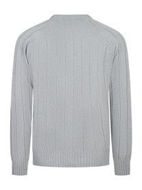 Maglia girocollo grigia costa inglese piatta