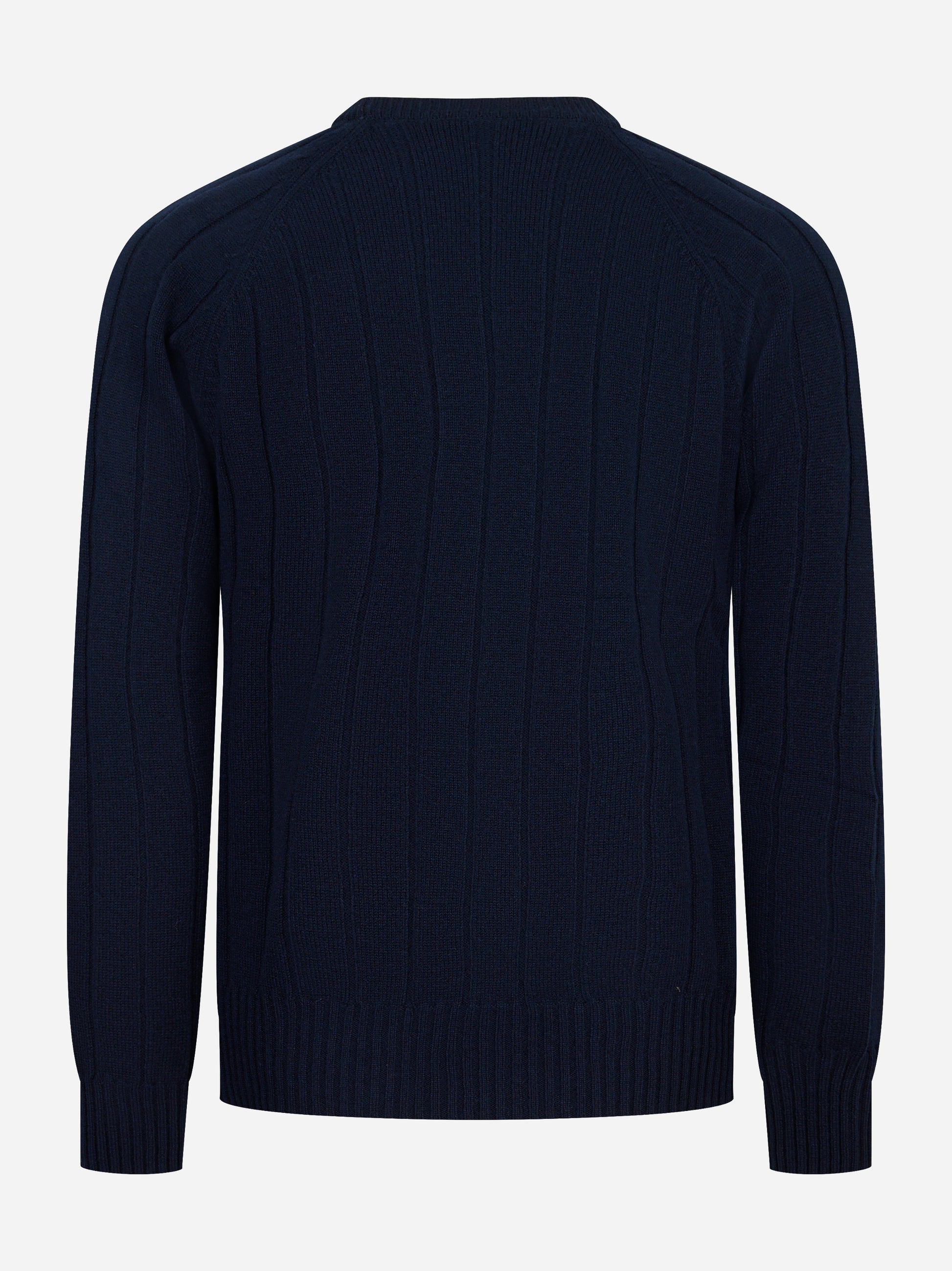 Maglia girocollo blu costa inglese piatta