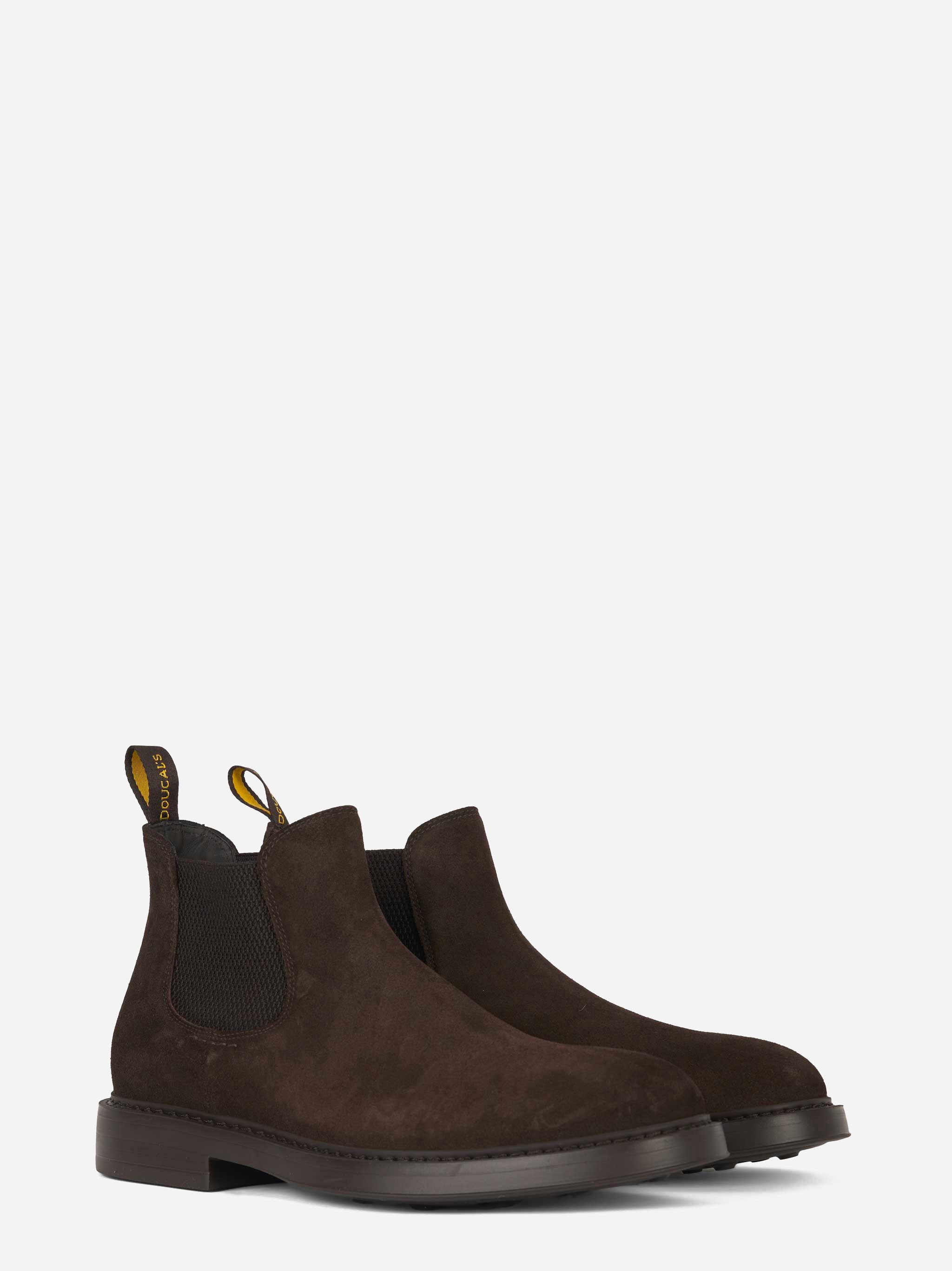 Beatles in camoscio con fondo gomma Marrone