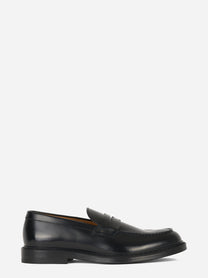 Mocassino in pelle con fondo cuoio Nero