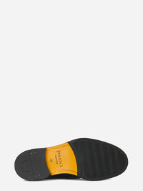 Mocassino in pelle con fondo cuoio Nero