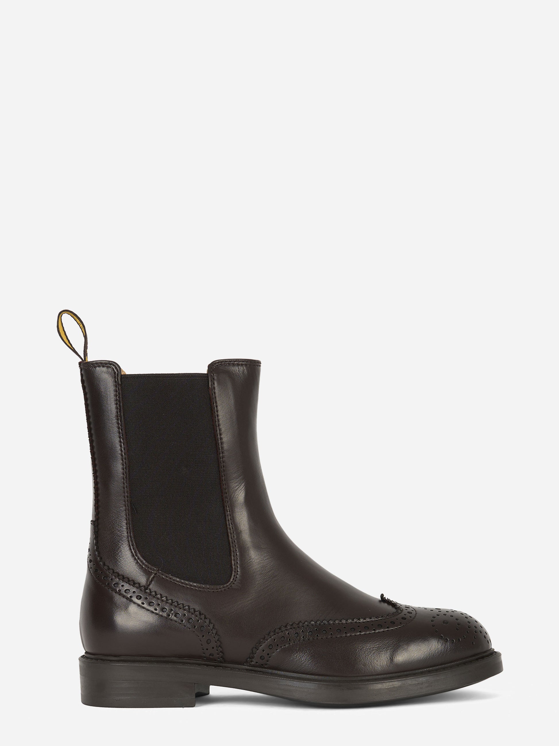 Beatles in pelle con fondo gomma Marrone